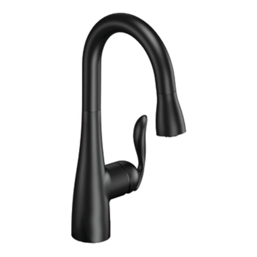 Moen Arbor Matte Black 1Handle DeckMount PullDown Handle Kitchen
