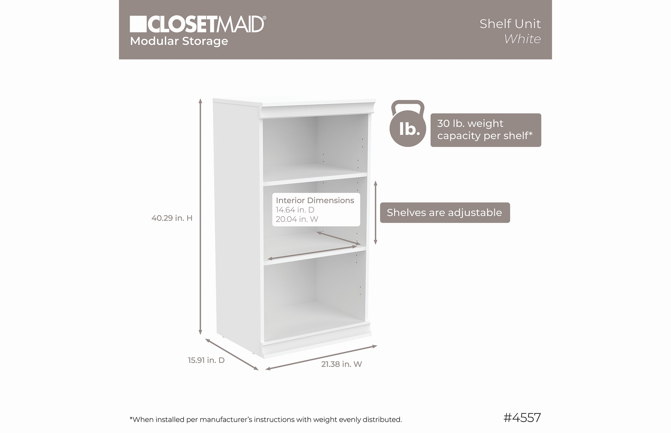 ClosetMaid 455700 Wood-Closet-Tower - View #10