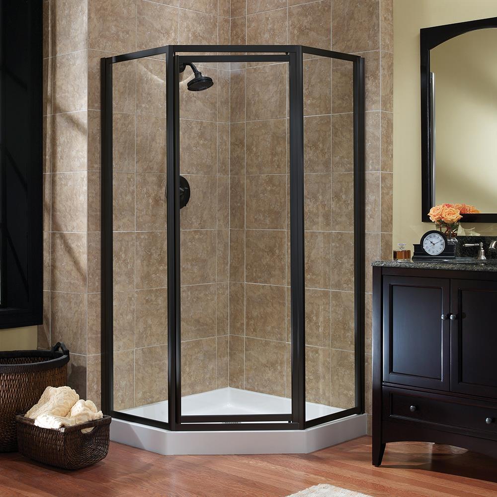 CRAFT + MAIN Tides Bronze 24-in x 70-in Framed Pivot Shower Door