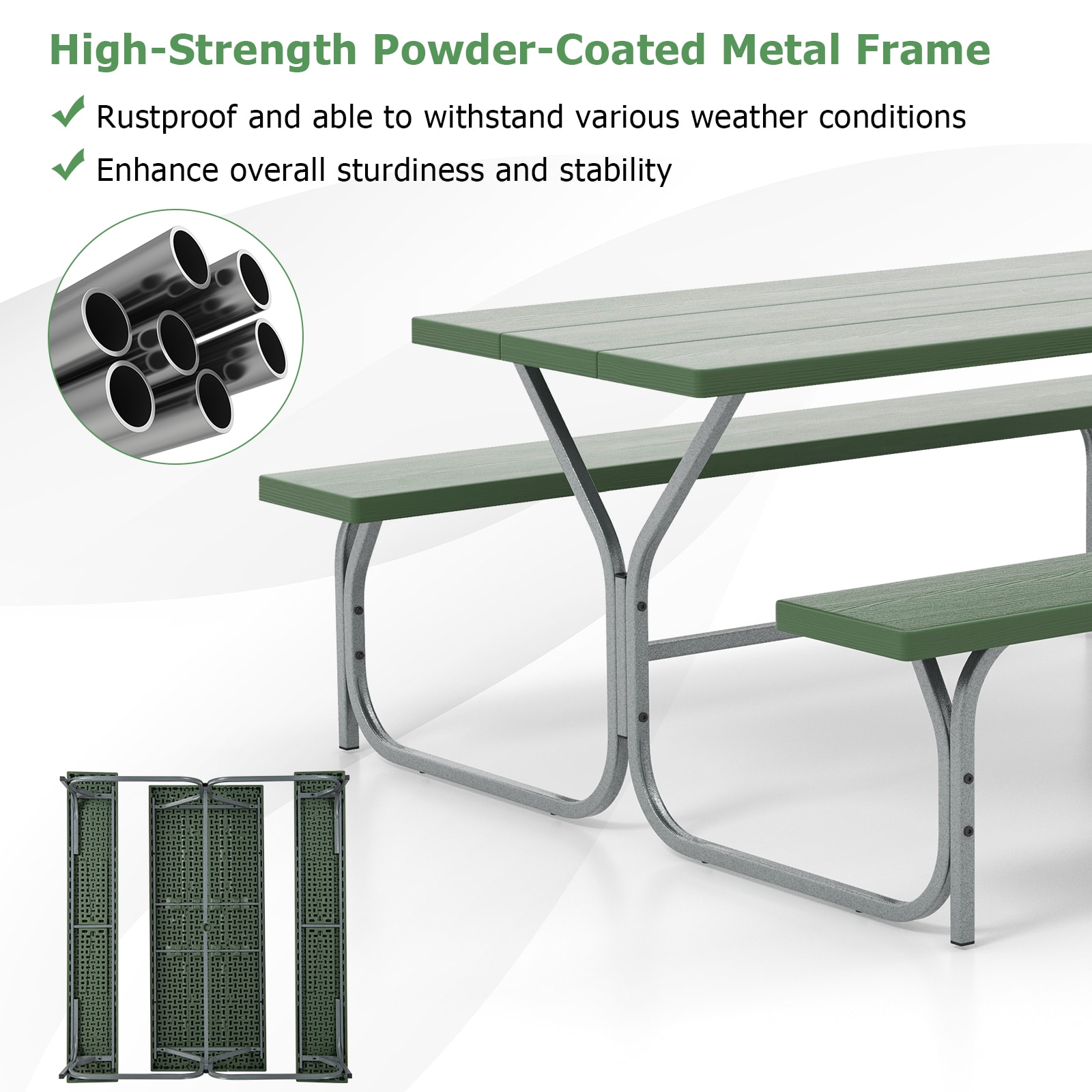 Forclover HBV-1266LS Picnic-Tables - View #4