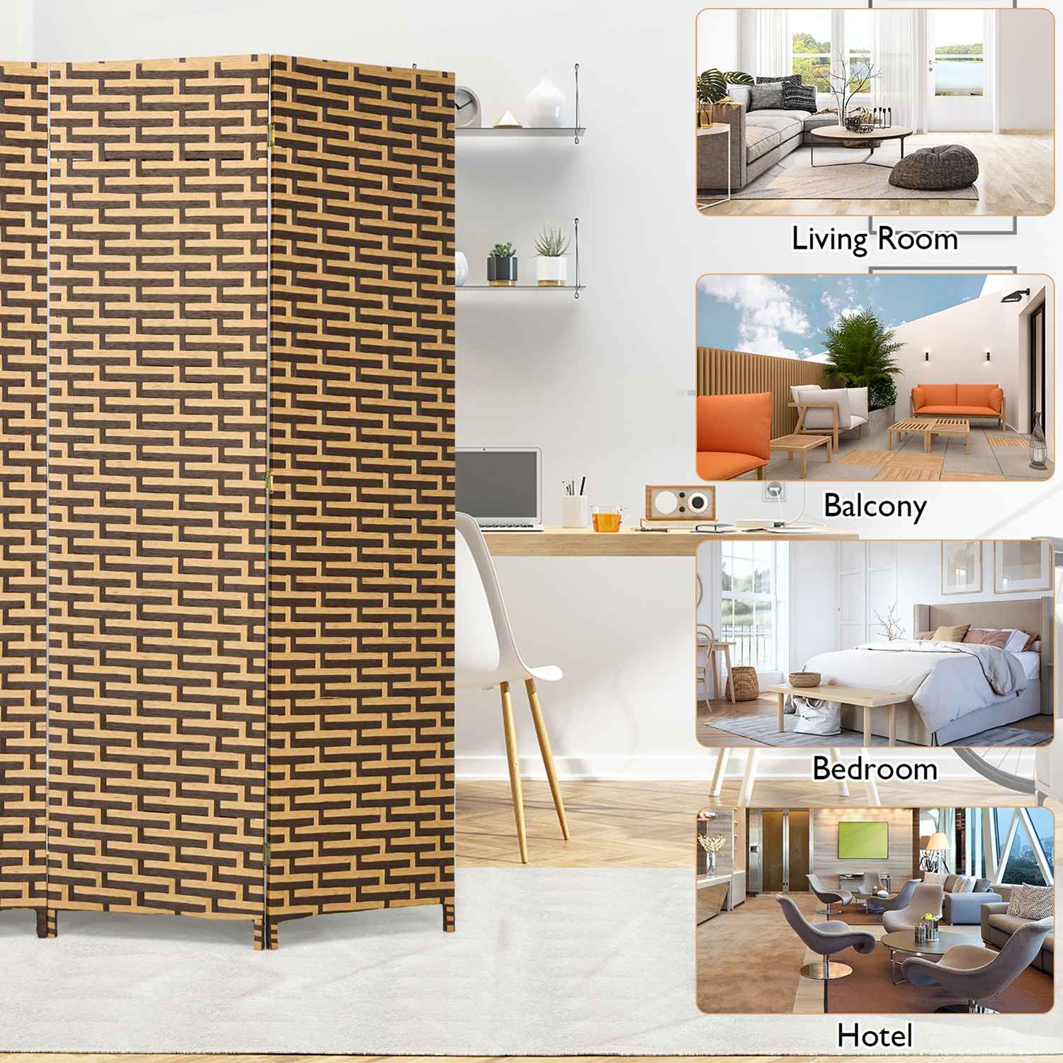 Costway CSHY003348 Indoor-Privacy-Screens - View #6