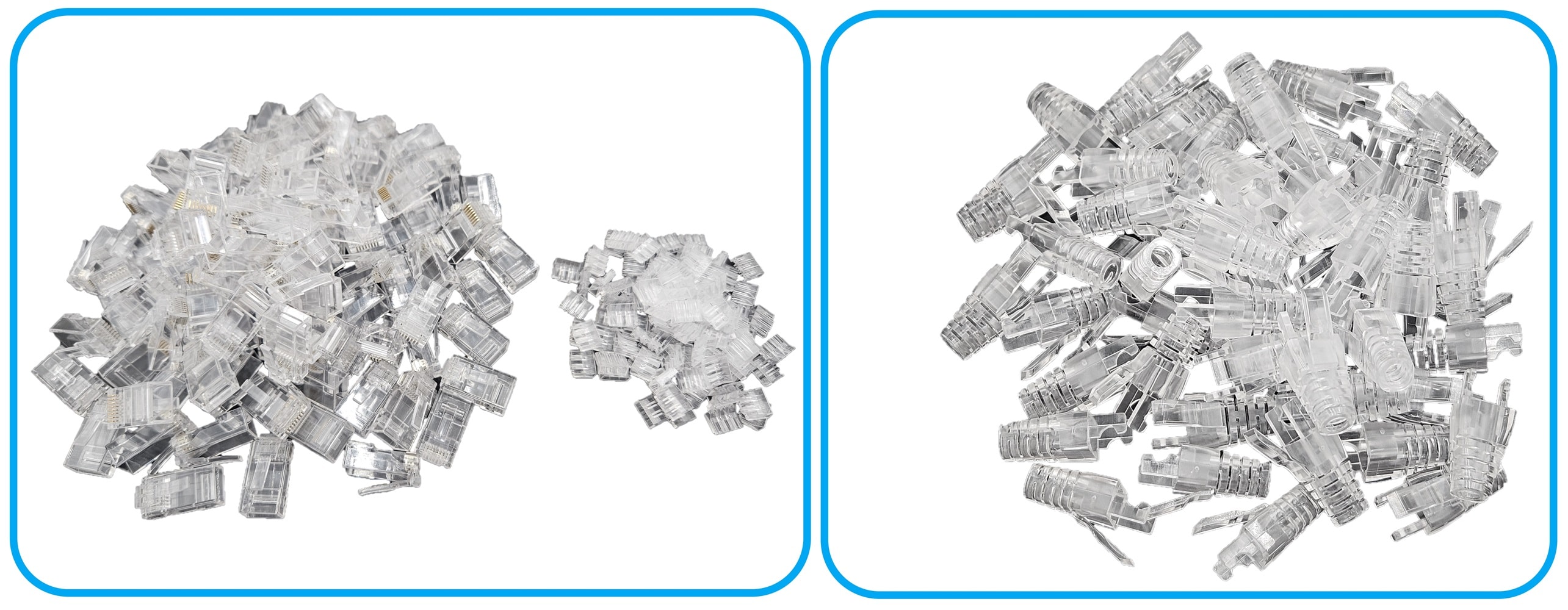 Micro Connectors C20-FRTSL6-500 500 -Pack Cat6a RJ45 Modular plug
