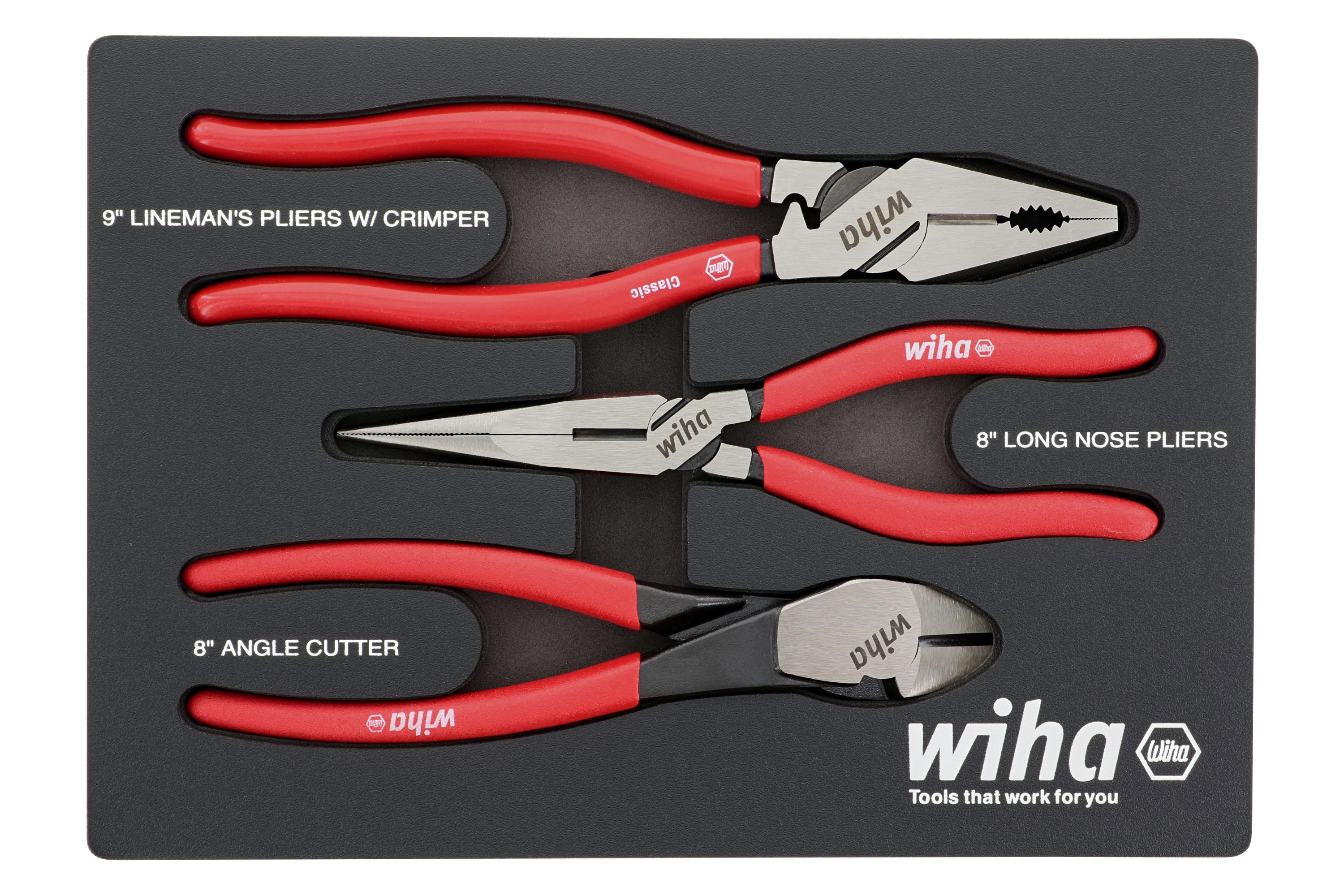 workpro 6-piece mini pliers set, needle nose, long nose, bent nose,  diagonal, end cutting and linesman, for crafts work, elec