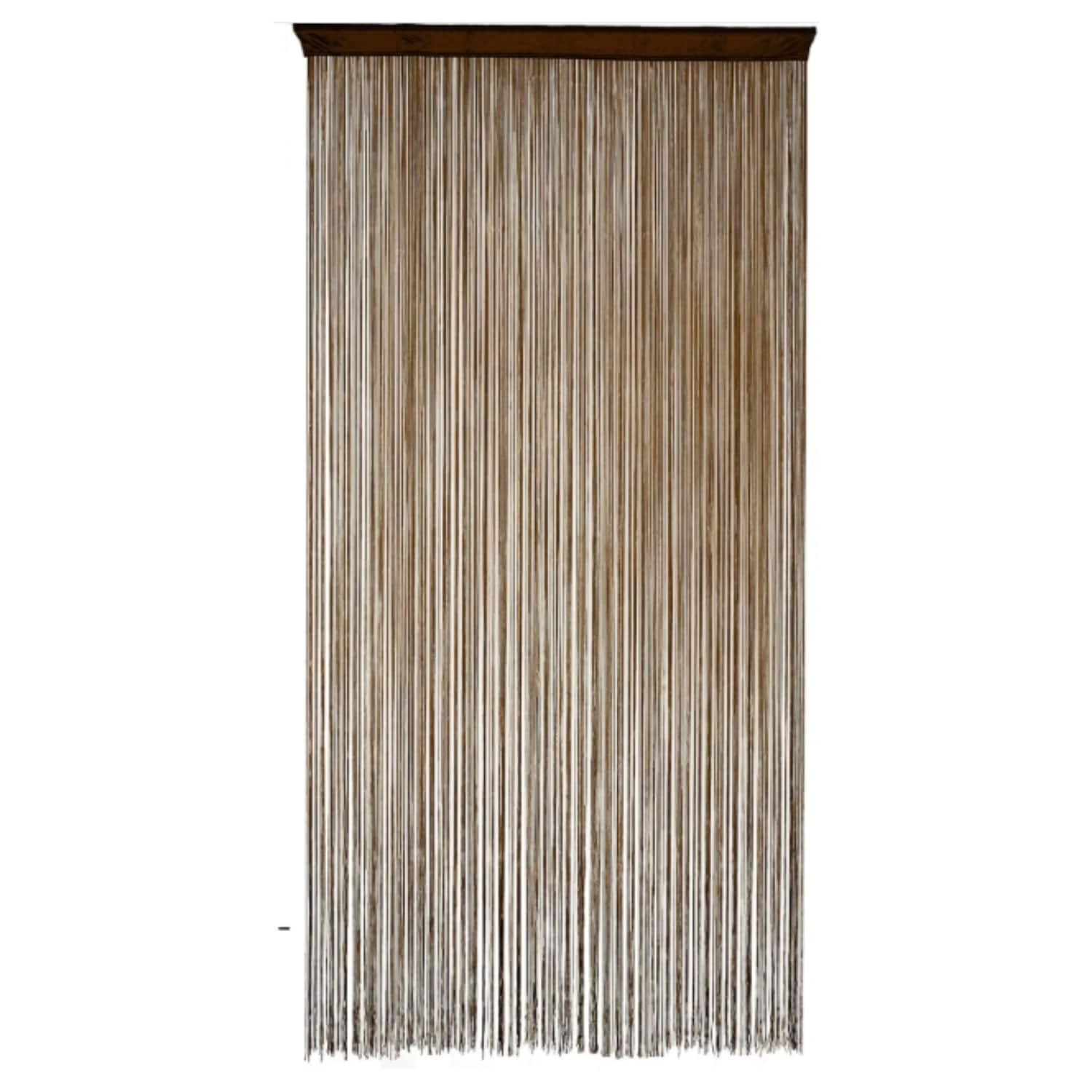 Drawstring Drapery Rods Etokfoks doorway string curtain boho tassel panel coffee 39 in width x ...