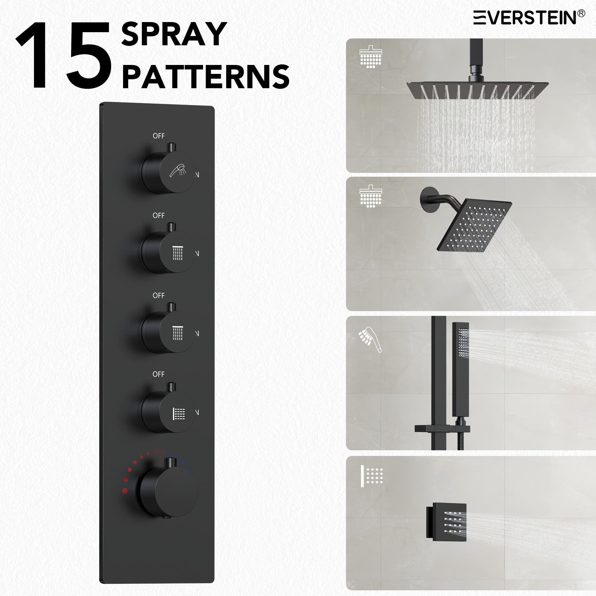 EVERSTEIN SFS-1031-BK16 Tub-Shower-Faucets - View #4