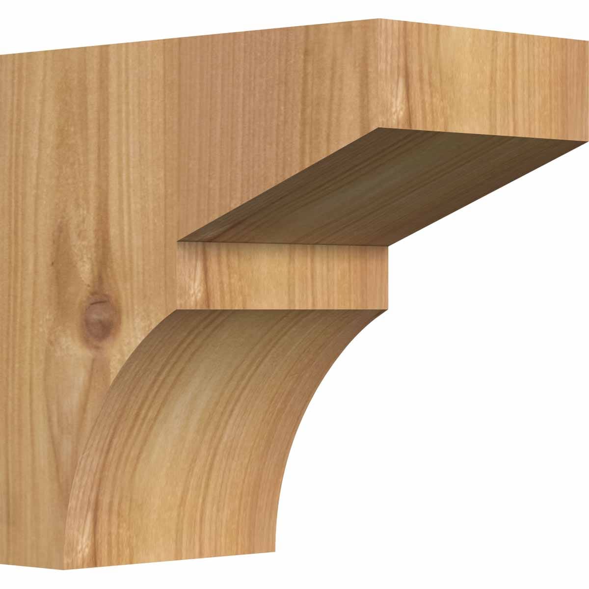 Ekena Millwork COR04X06X06MON00SWR 3.5-in x 6-in x 6-in Monterey Unfinished Western red cedar Wood Paintable/Stainable Corbel