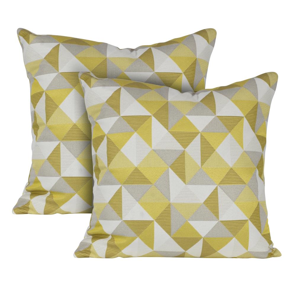 Astella KT2-TP24-FA13 Pacifica 2 -Pack Unbranded Geometric Ruskin yellow Square (no theme) Throw pillow