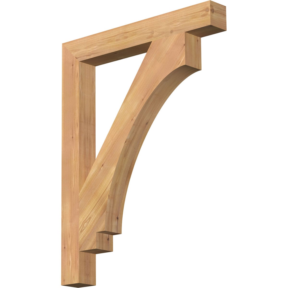 Ekena Millwork BKT04X28X36IMP05SWR Imperial Block Smooth 3-1/2-in x 28-in x 36-in Western red cedar Brown Wood Standard bracket