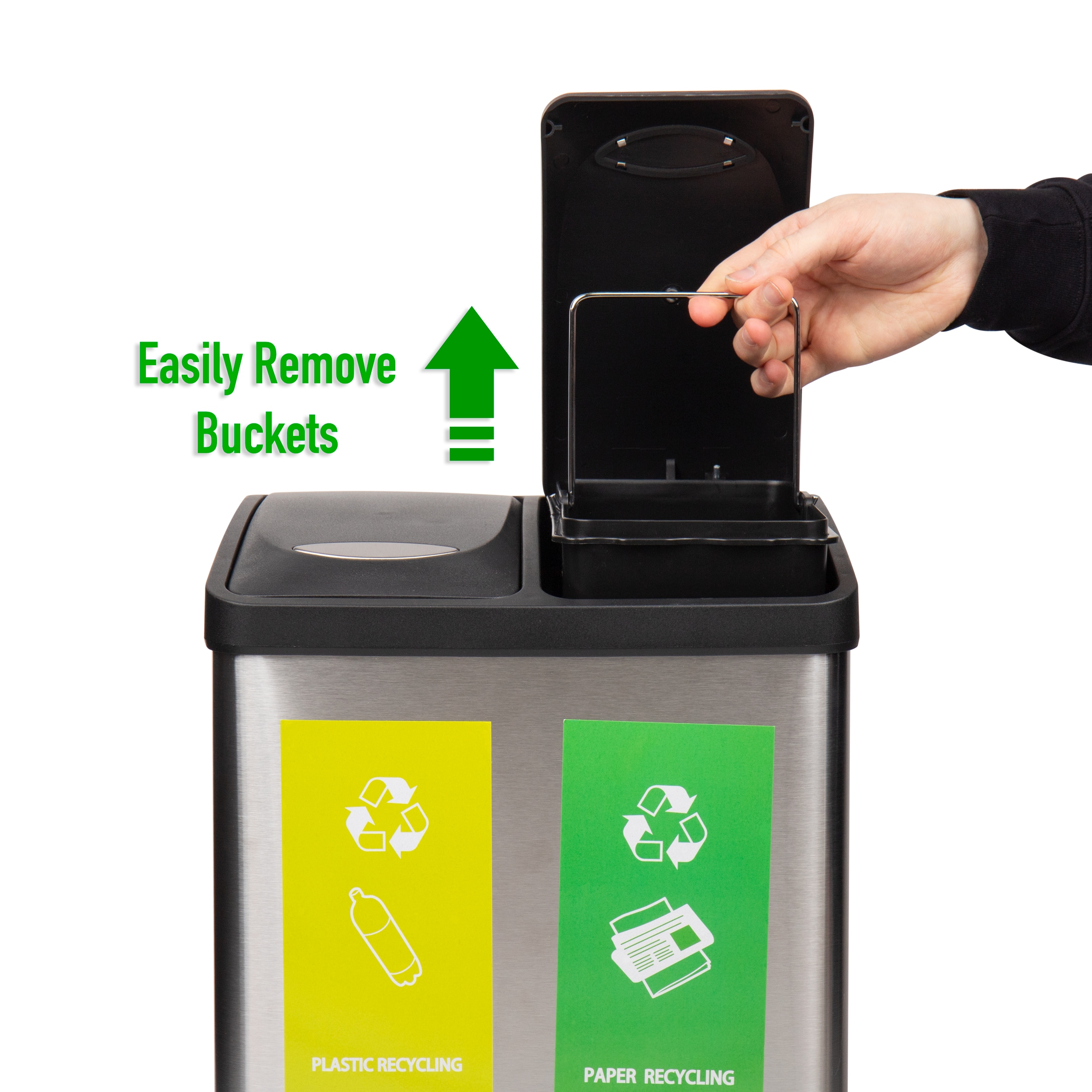 Mind Reader RECY24L3-SIL wastebaskets - View #6
