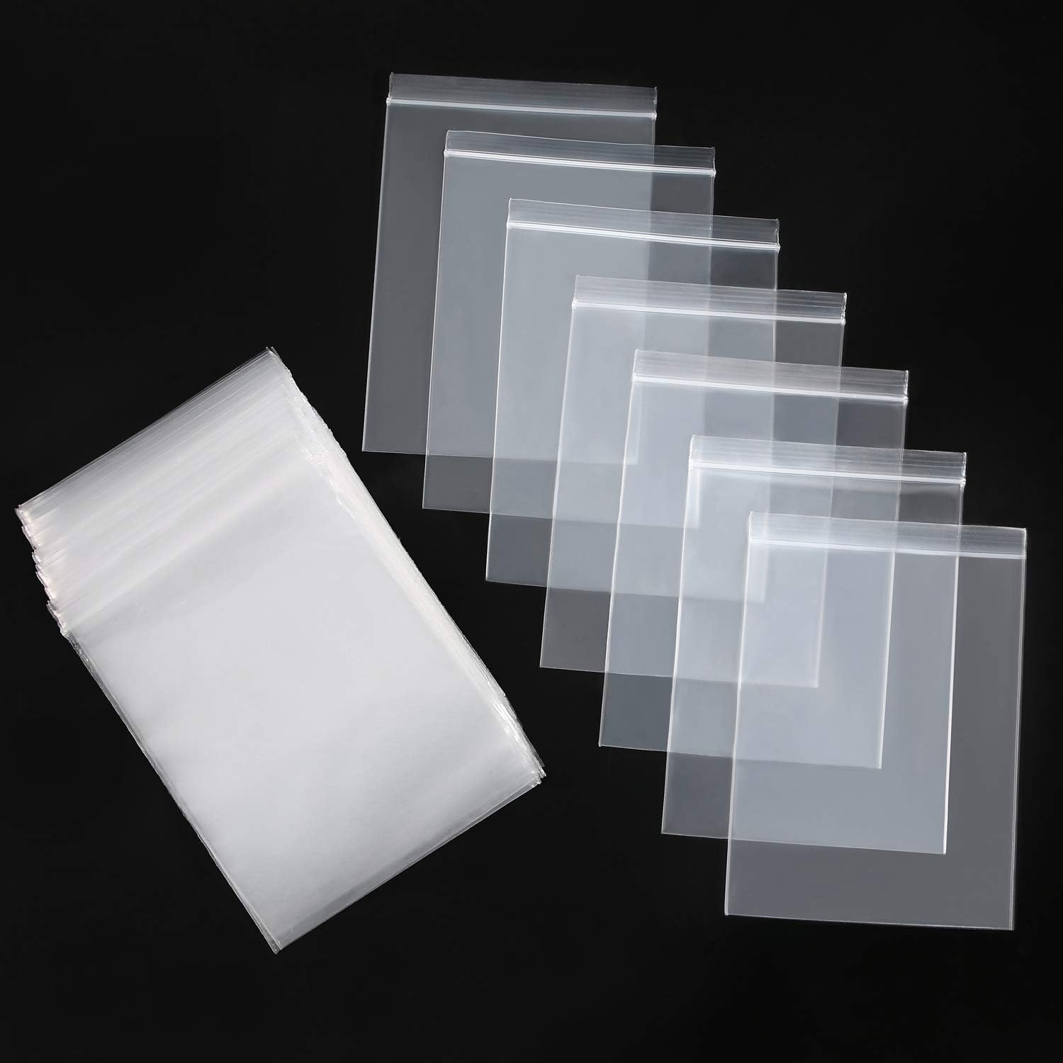 KIWDZFU  4 by 6 Plastic Bags 1000 Pieces 2 Mil Thick Clear Reclosable Zip Bags Strong Durable Poly Baggies for Travel Storage Packaging and