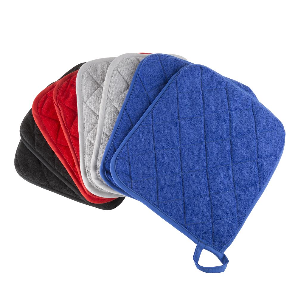 Hastings Home Pot Holder Set, 2 Piece Oversized Heat Resistant Quilted Cotton  Pot Holders By Hastings Home (Blue) - Durable, Easy Storage, Firm Grip in  the Kitchen Towels department at