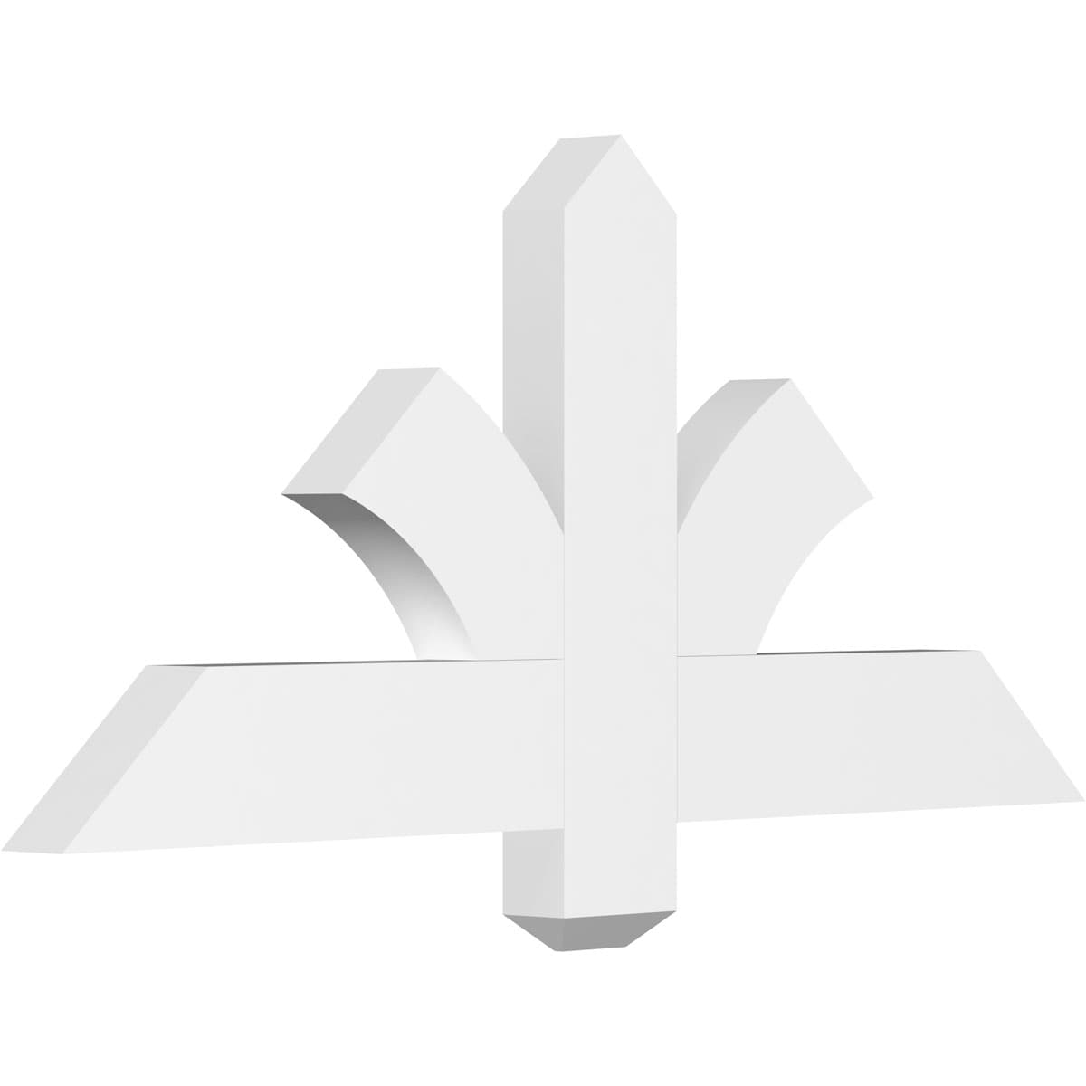 Ekena Millwork GBP036X17X0204RED00 Redmond White PVC Gable bracket