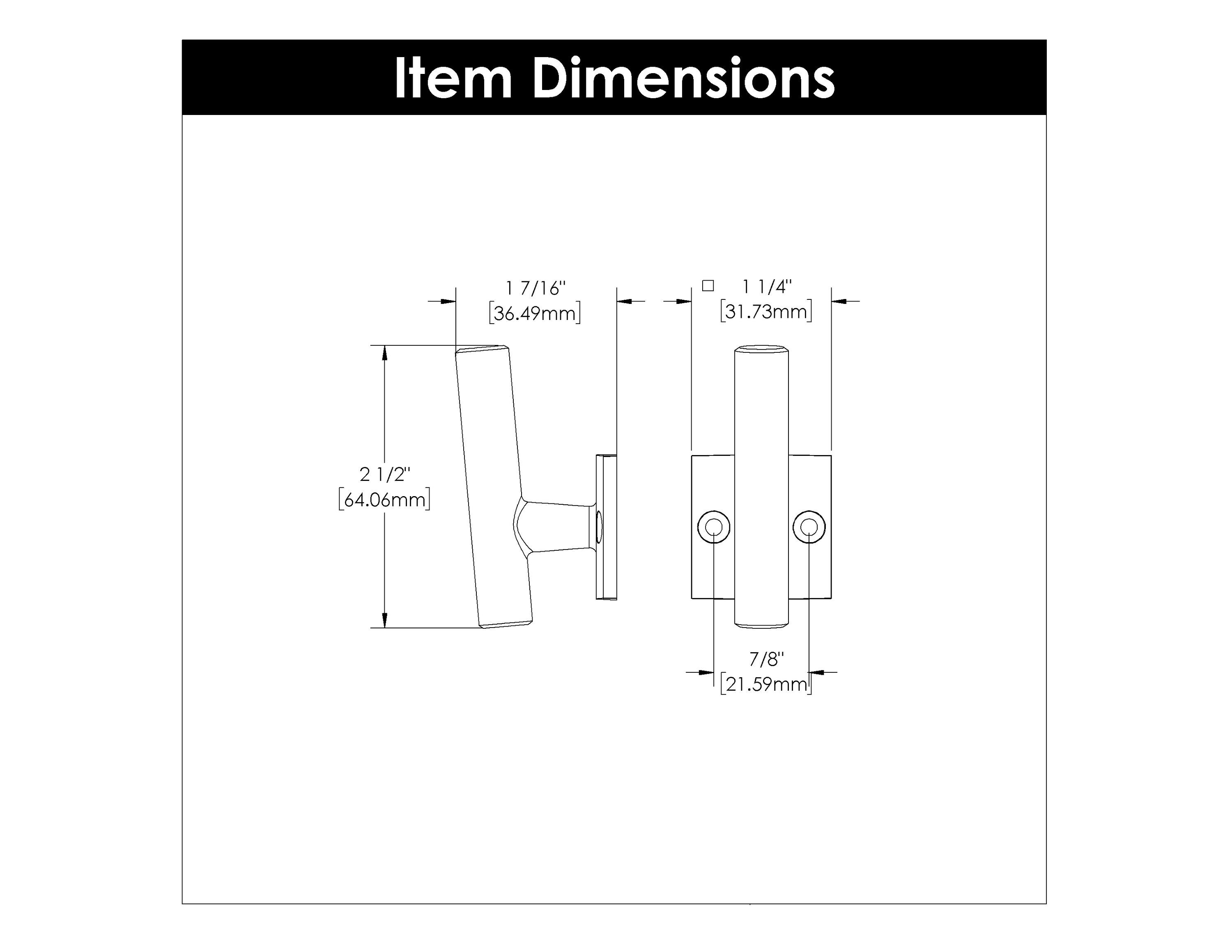 Hickory Hardware P25021-CH-10B Decorative-Wall-Hooks - View #3