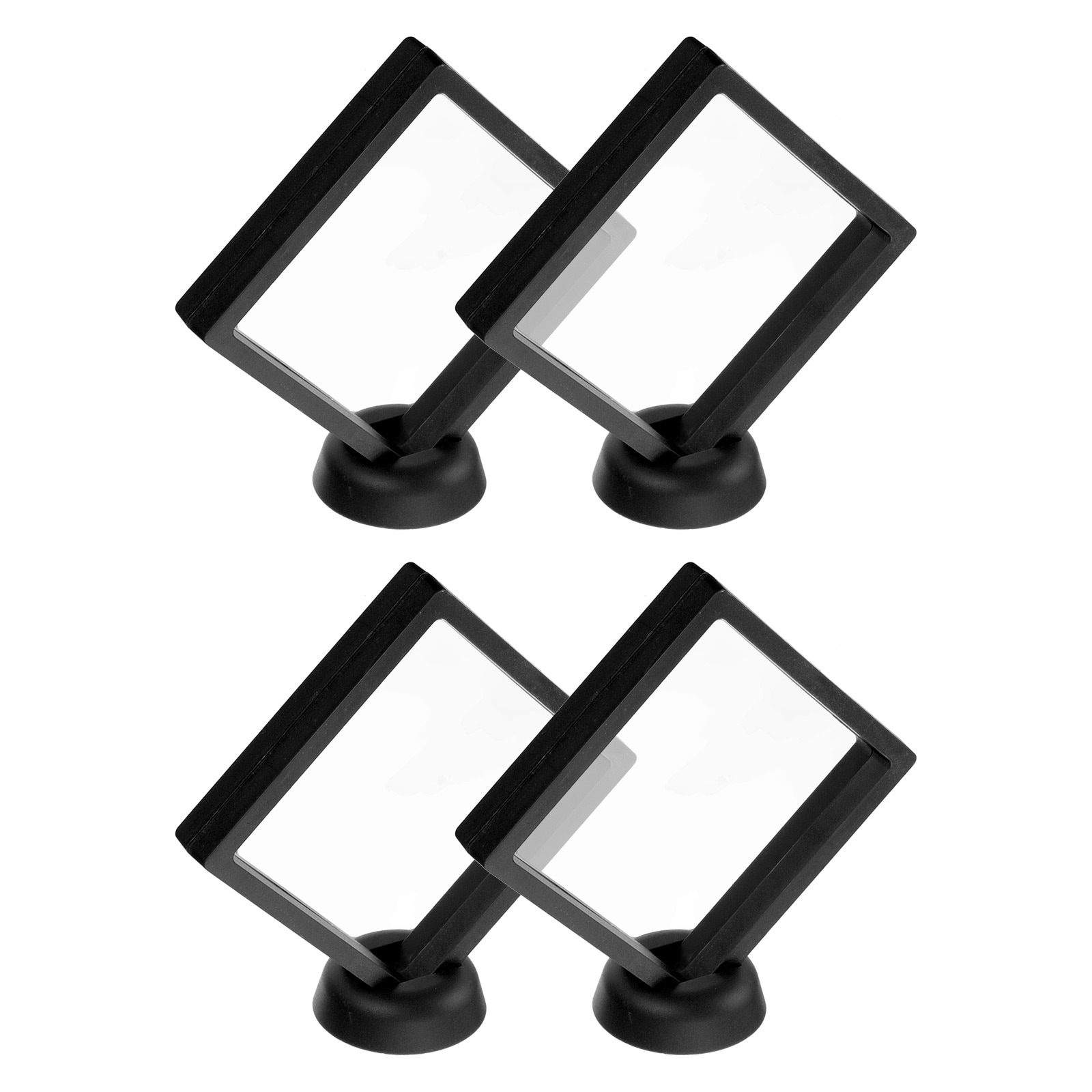 Unique Bargains 4pcs 3D Floating Display Case 4.33 x 4.33 Inch Floating ...