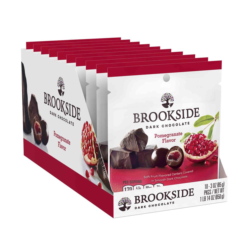BROOKSIDE - Dark Chocolate Candy - Pomegranate - 7 Ounce, 12 Pack