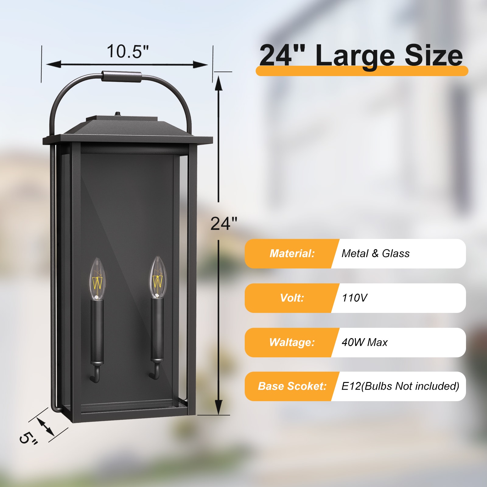 Maxax 7045-2BK Outdoor-Wall-Lighting - View #6