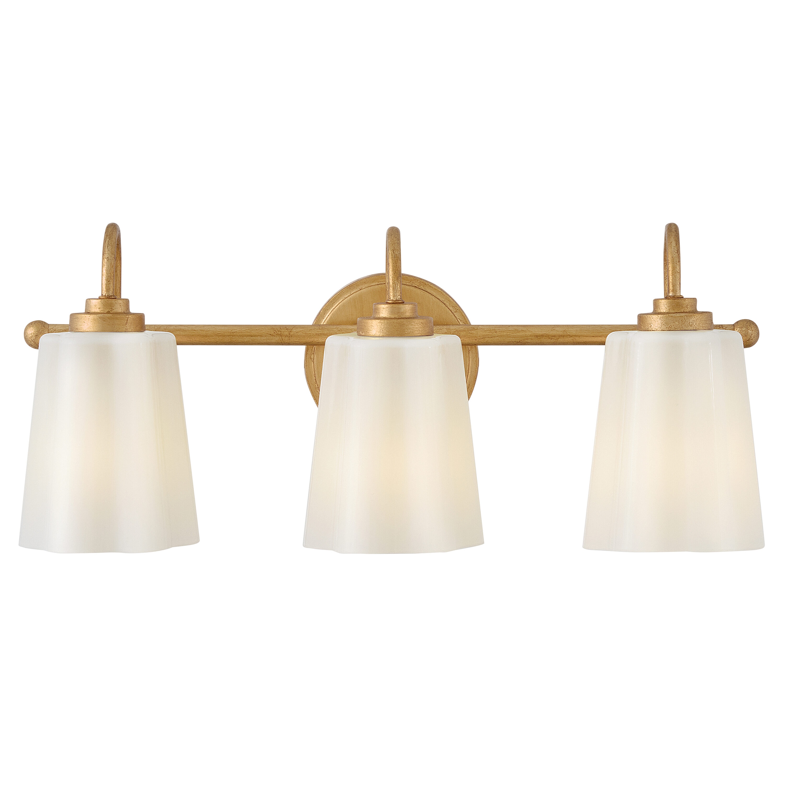 Lark 85413DA Honey 21.25-in 3 -Light Distressed Brass Traditional Vanity light