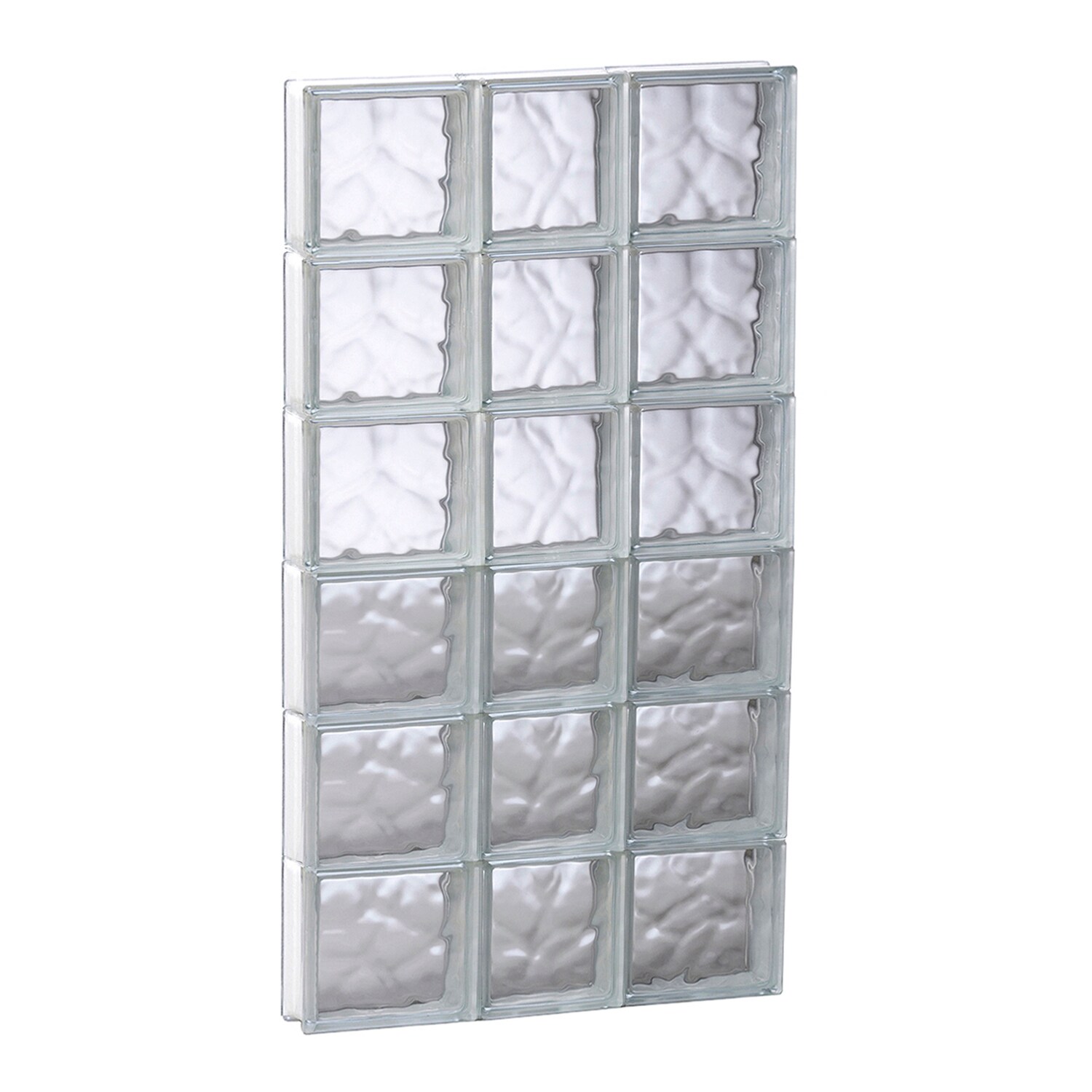 REDI2SET S2248DC Wavy Glass 21-1/4-in x 46-1/2-in Frameless Replacement Glass Block Window