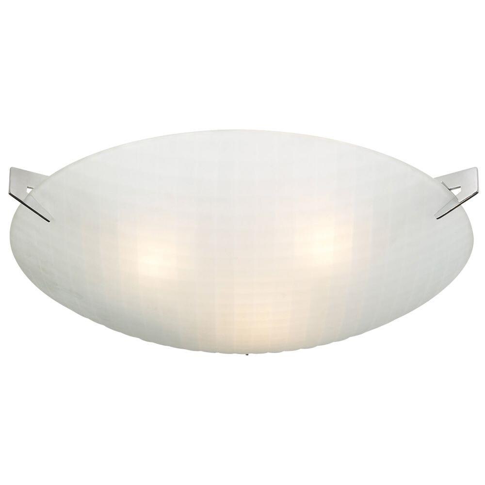 PLC Lighting 12146 PC 1-Light 17-in Polished Chrome Flush Mount Light