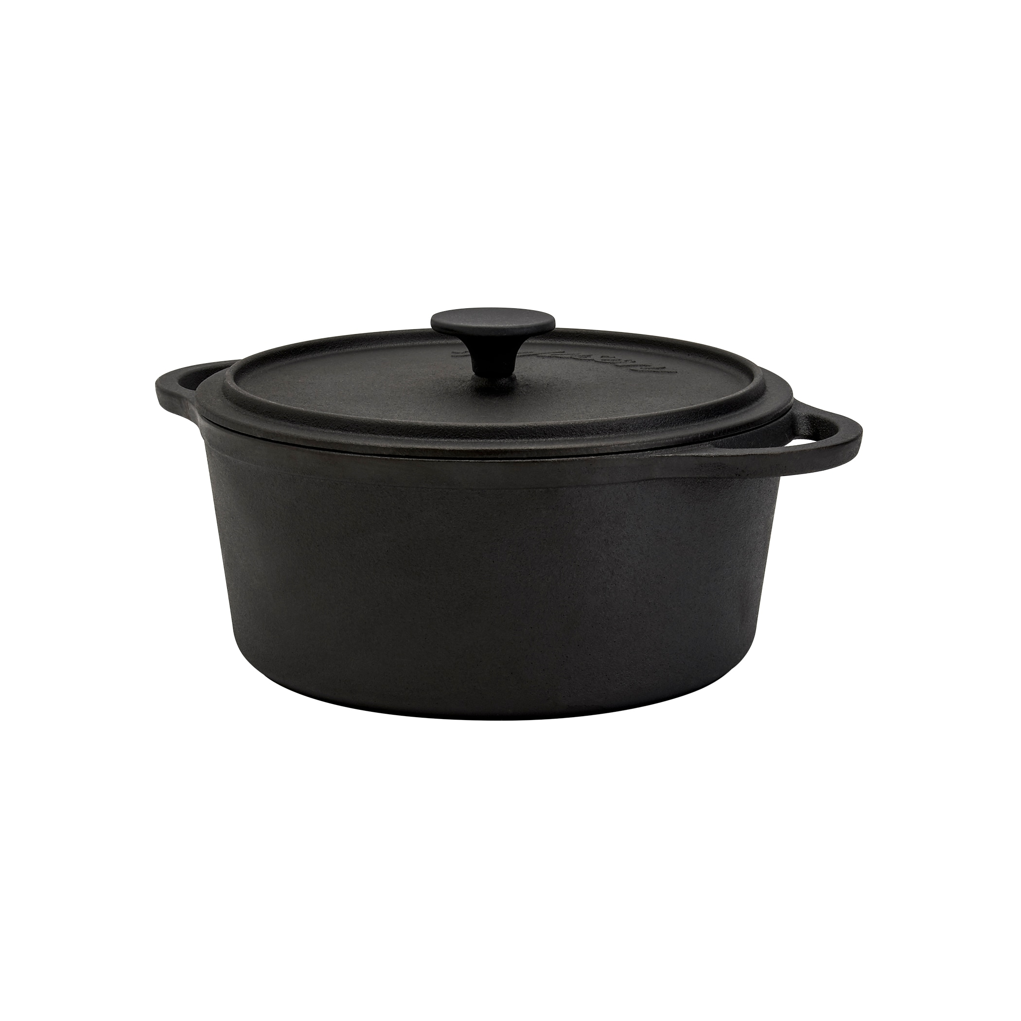 6 Quart Cast Iron Dutch Oven With Embossed Lid, Induction Safe