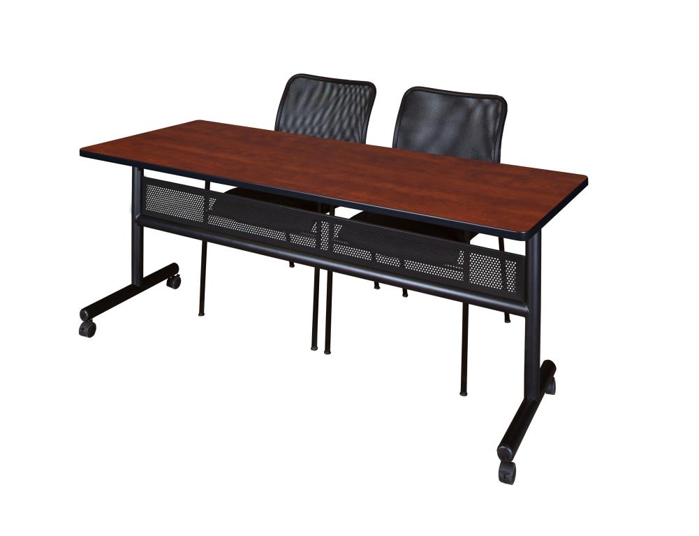 Regency MKFTM7224CH75BK Training Red 4-Person Training Table (72-in W x 29-in H)