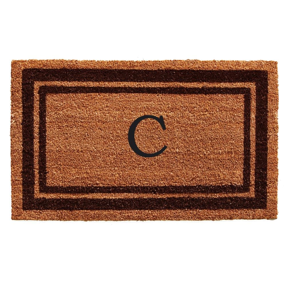 Callowaymills 152981830C 18-in x 30-in Natural/Brown Coir/Vinyl Non-Slip Grip Indoor or outdoor Decorative Door Mat