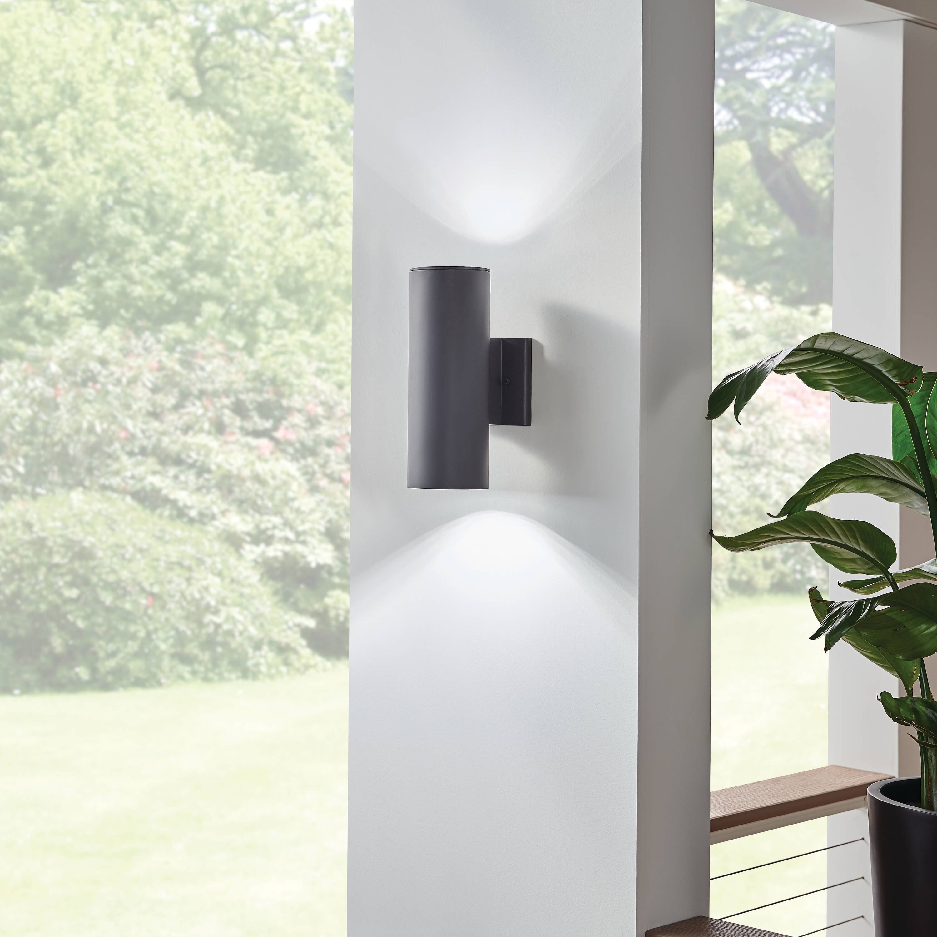Kichler 11251BKT30 12-in H Black Hardwired Integrated LED Outdoor Wall Light