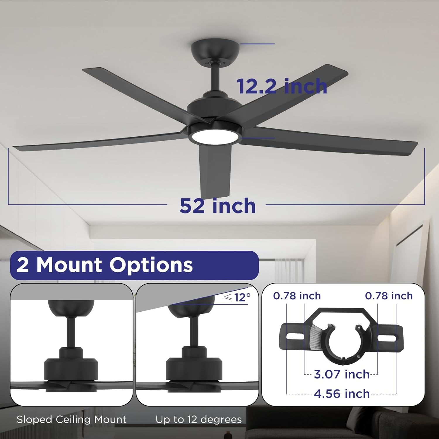 TALOYA TLY-WF-BK-D52 Ceiling-Fans - View #5