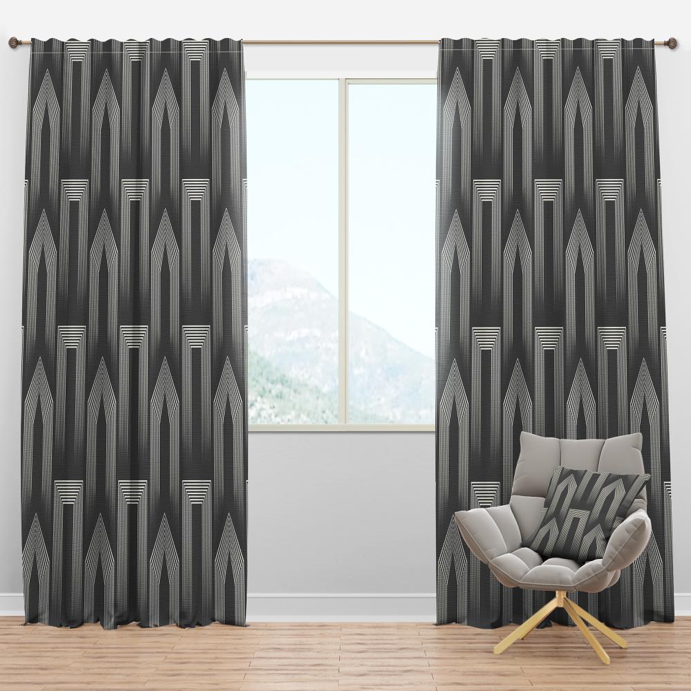 Designart CTN24309-52-95 95-in Grey Room Darkening Thermal Lined Rod Pocket Single Curtain Panel