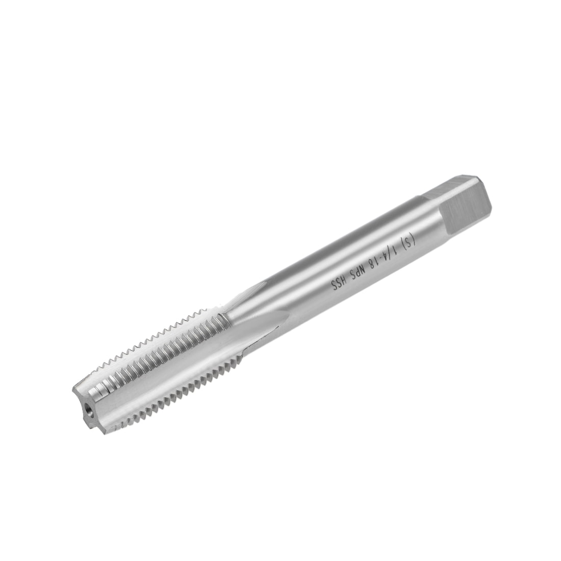 Unique Bargains Machine Tap 1/4-18 NPS Pipe Tap 4 Straight Flutes High Speed Steel Screw Thread Threading Tapping Tool #S26031100UX4554