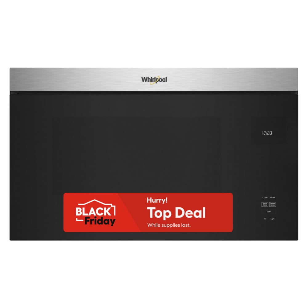 Whirlpool Flush Built-In Design 1.1-cu ft 1000-Watt 30-in Over-the-Range Microwave with Sensor Cooking (Fingerprint Resistant Stainless Steel)