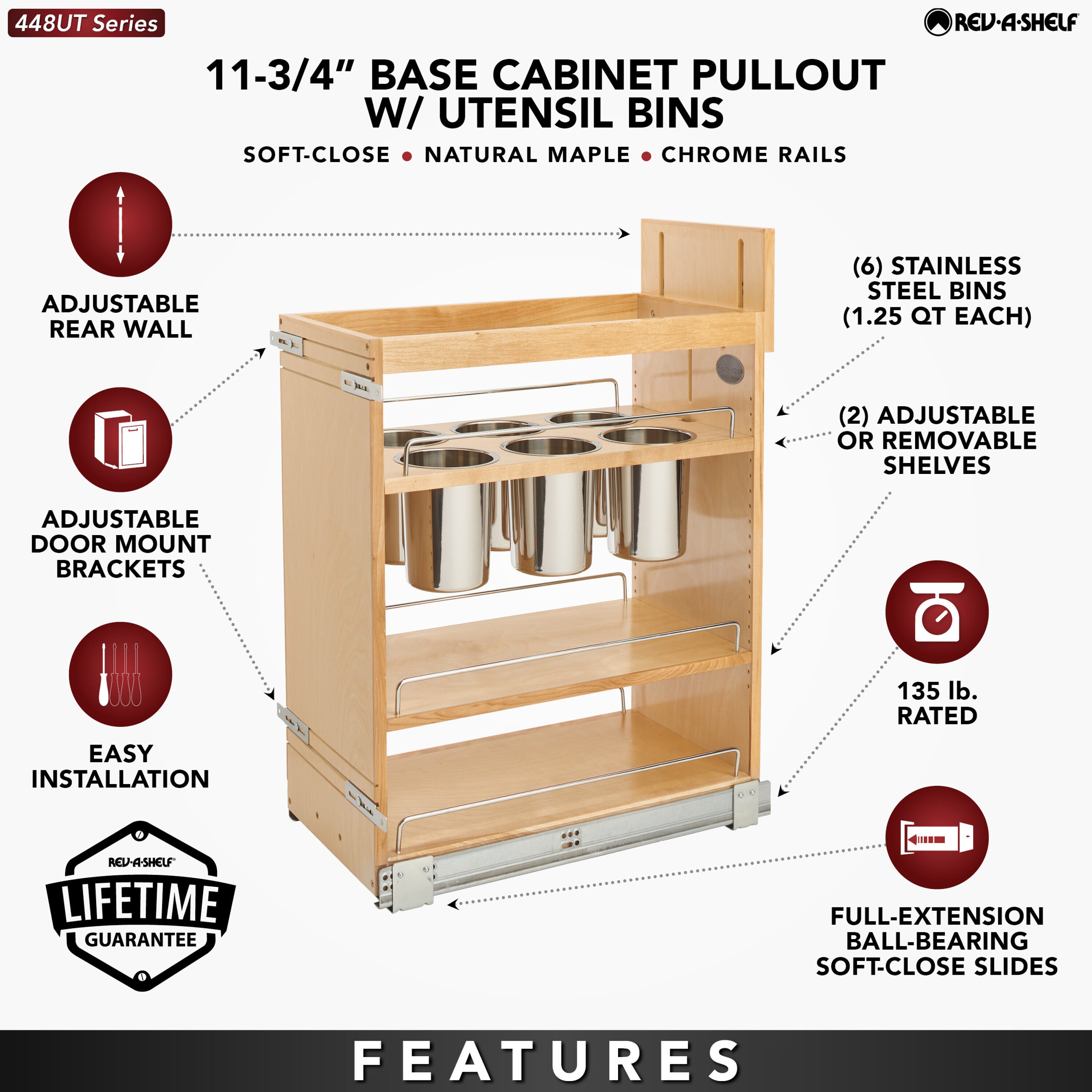 Rev-A-Shelf 448UT-BCSC-11C Pull-Out-Cabinet-Baskets - View #3