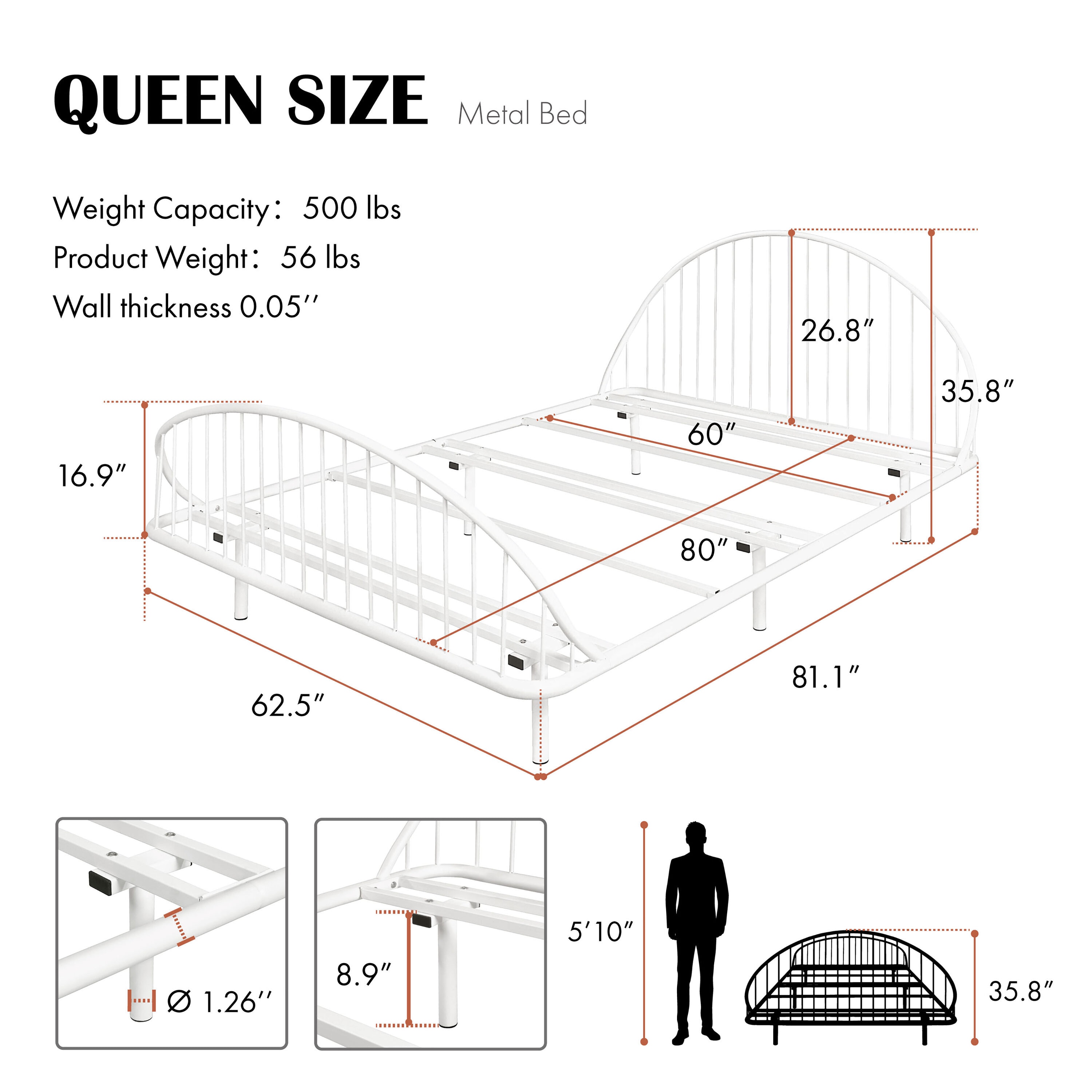 Furniture of America EC-7236WH-Q beds - View #3