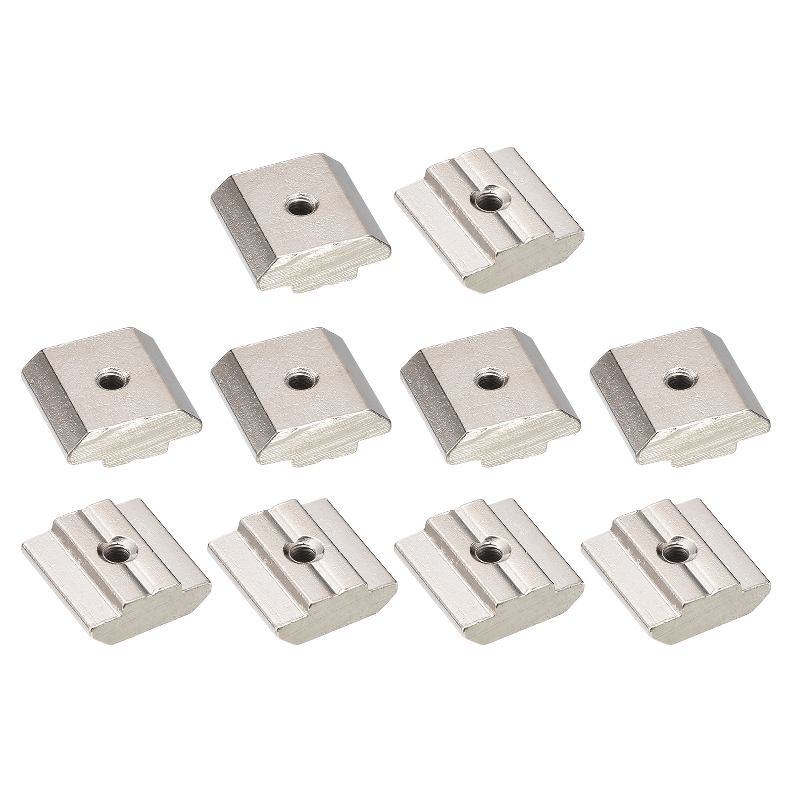 Unique Bargains T Nuts 30pcs - Nickel Plated Carbon Steel T Slot Bolts 3030 Series M3 Hammer Head Fastener Sliding T Nuts for Aluminum Extrusion Profile (Silver)