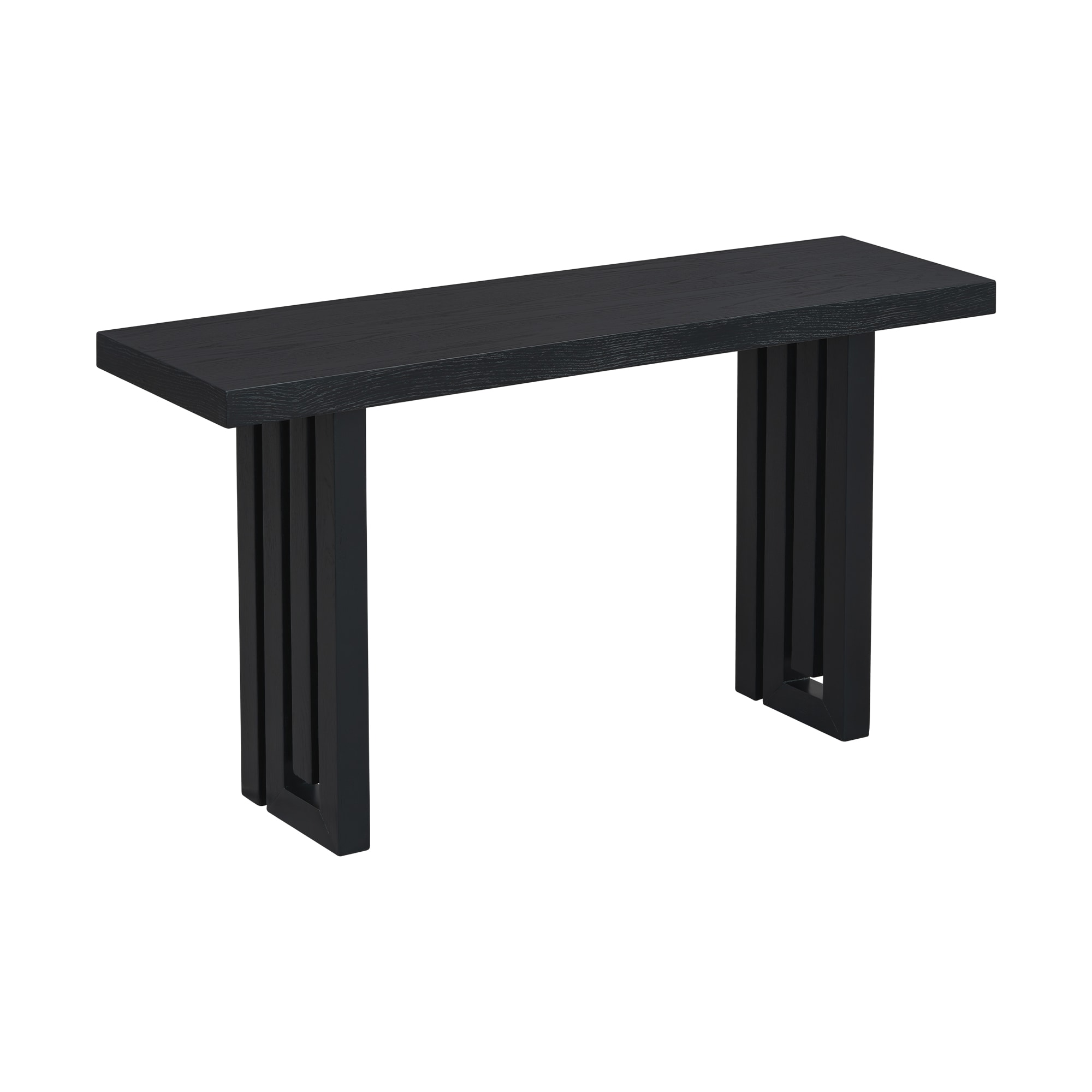 EXTRAUP Modern Rectangular Wood Black Acacia 59-in W x 31.8-in H Console table