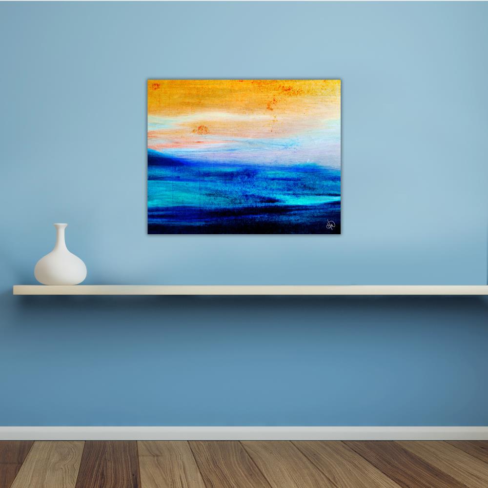 Creative Gallery Land Of Sunset and Darkness 36-in H x 24-in W Abstract ...