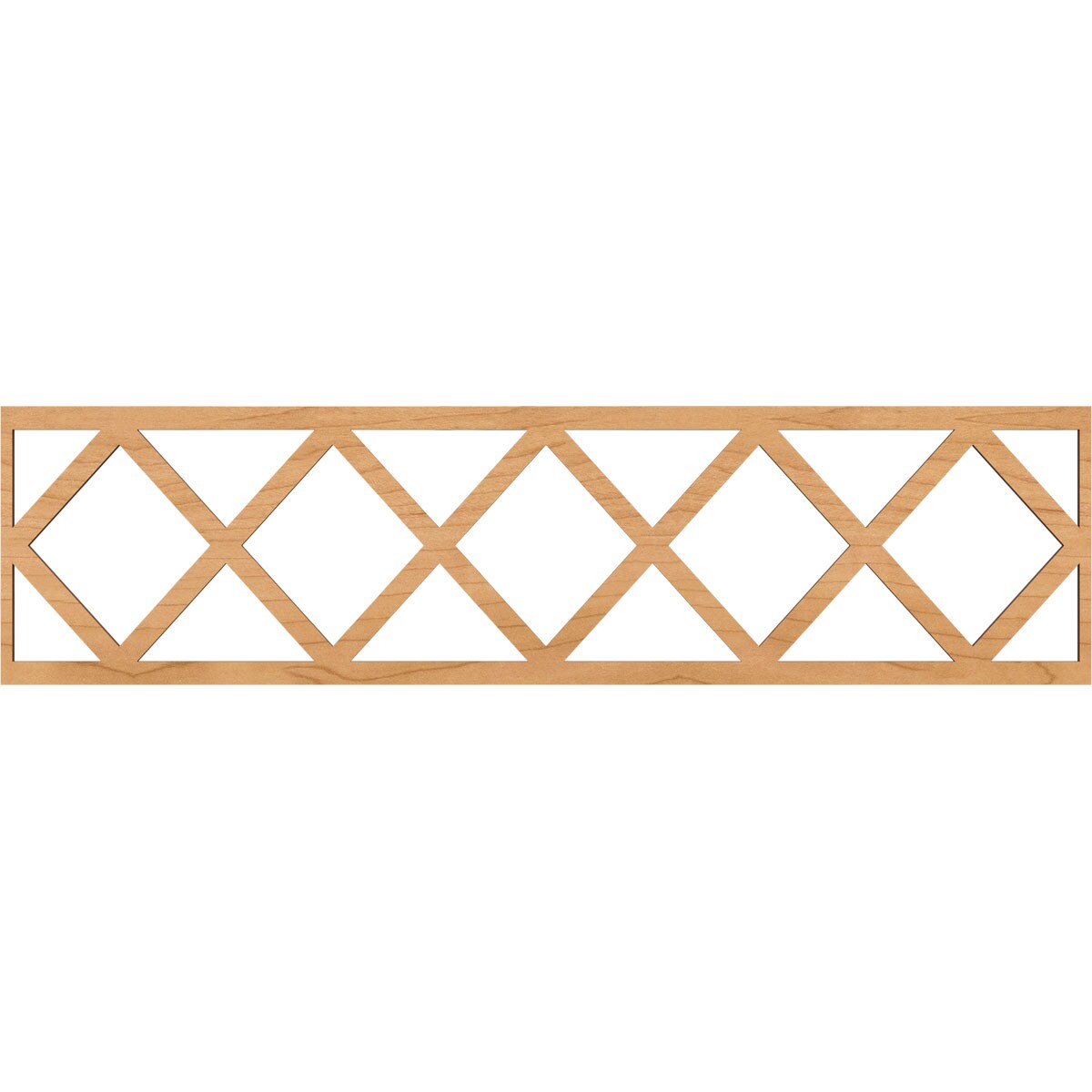Ekena Millwork MLDA12X47WOLMA Wolford Fretwork Flat Trim 12-in x 3.92-ft Maple Brown Unfinished 2156968 Pierced Wall Panel Moulding