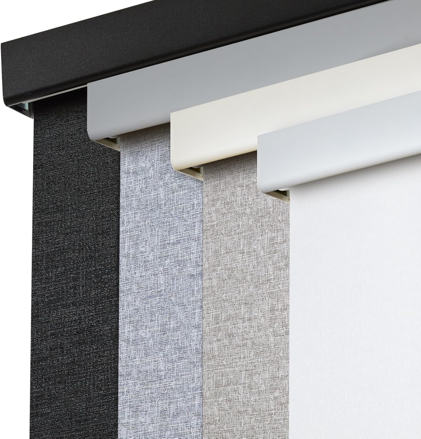 Persilux B0BXWMLG5F Custom Size Free Stop Cordless Blackout Roller Blinds with Valances Thermal Insulated Striped Jacquard Fabric UV Protection Privacy Roller Shades for Windows Home Bedroom Coffee