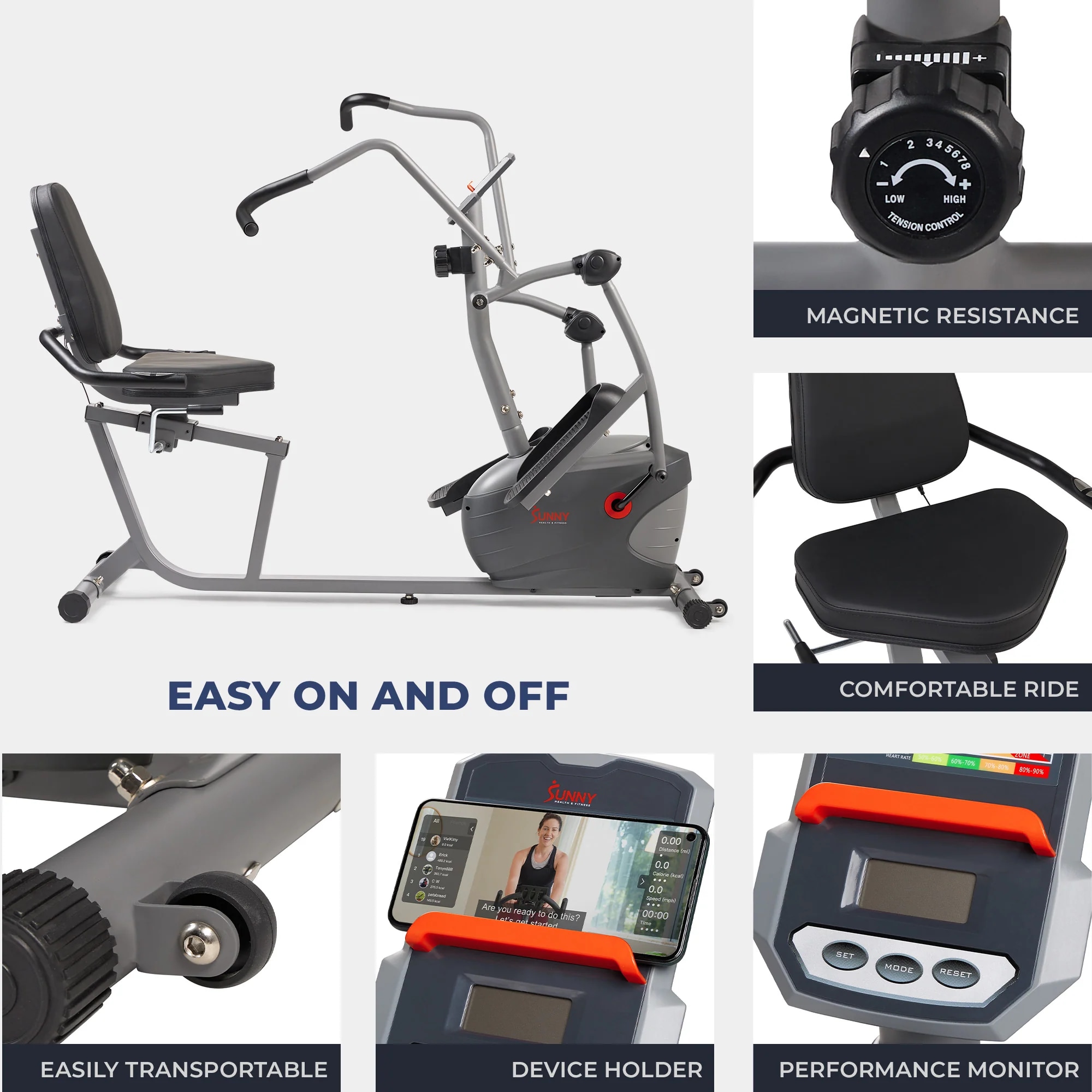 Sunny Health & Fitness SF-RBE420035 ellipticals - View #3