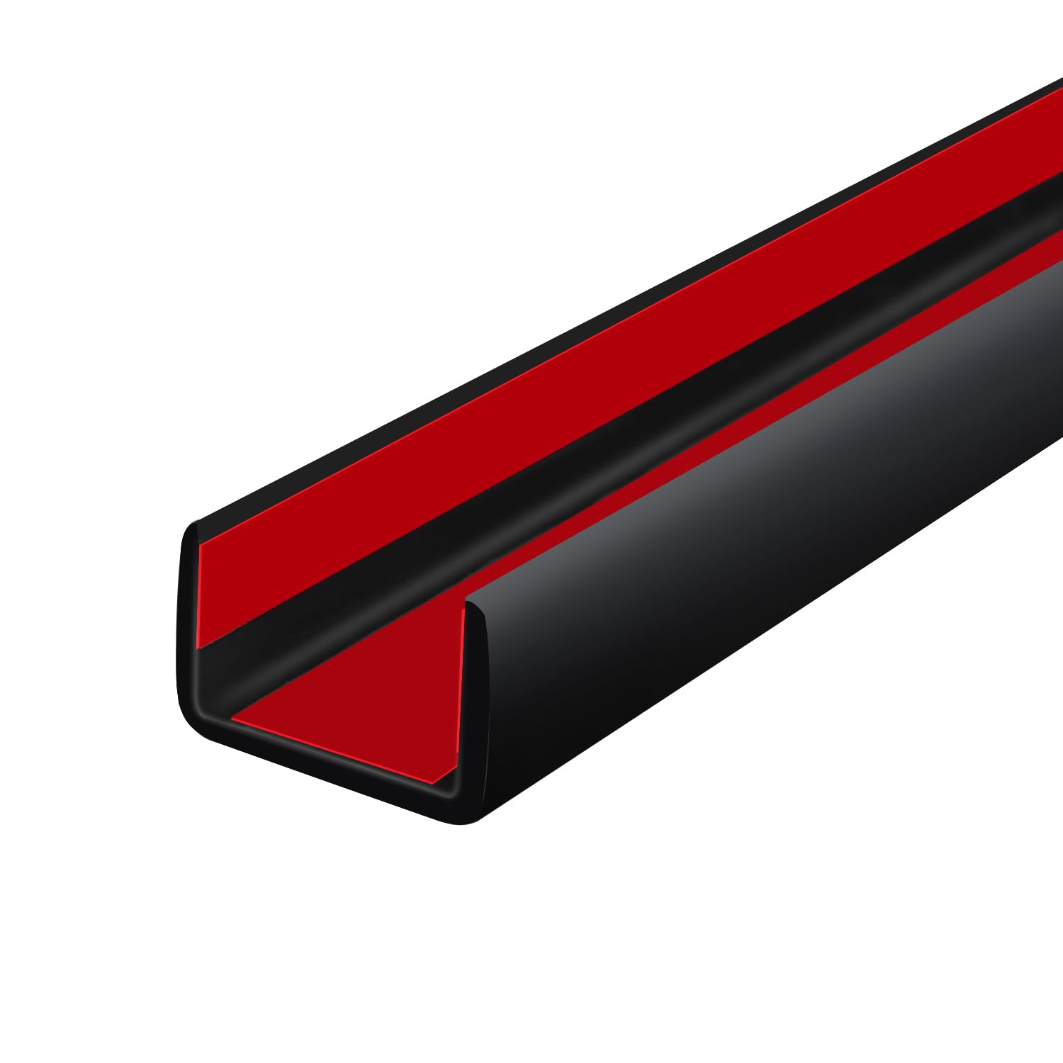 Afoxsos Rubber Edge Trim Self Adhesive U Channel Edge Trim Big Size U Shaped Trim Edge Banding for Plywood Woods Shelf Cabinet Countertop Size #LAF0805F011