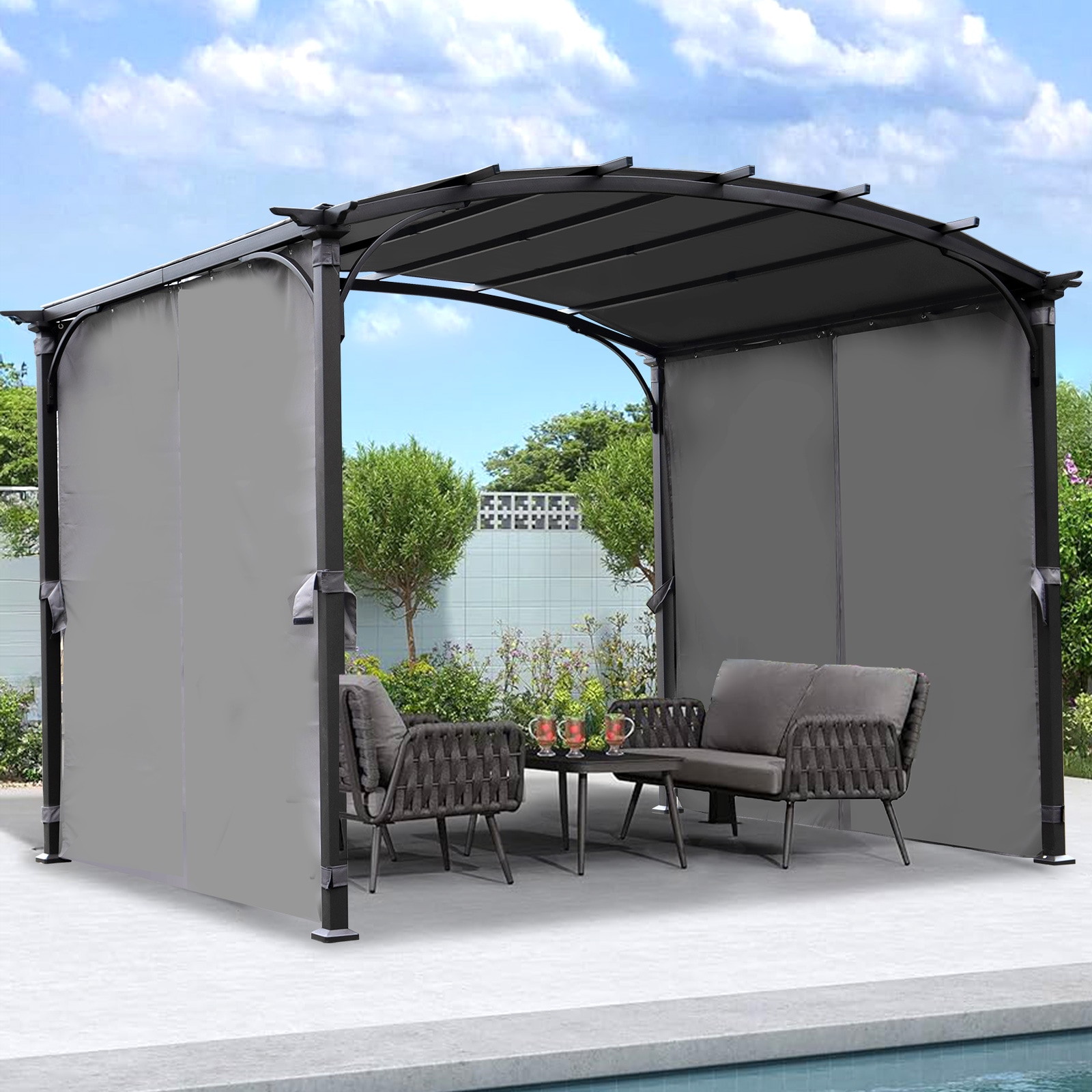 AHIOU HOME ZAAHG-S00053PG Wood-Resin-Gazebos - View #3