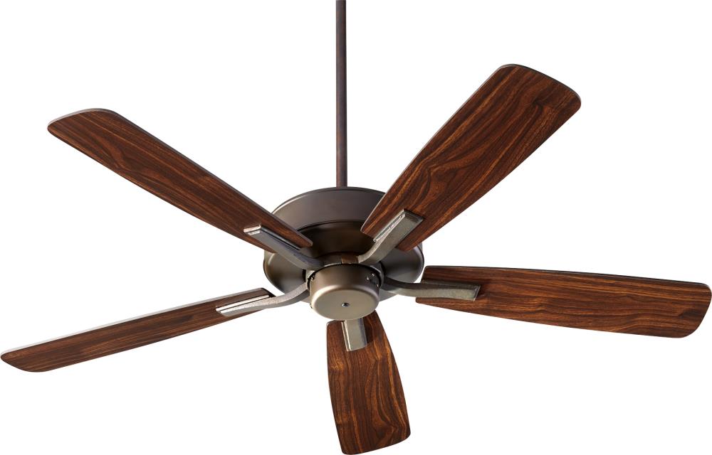 Quorum International 42525-86 Villa 52-Inches Oiled Bronze with Oiled Bronze Blades Indoor Downrod mount Standard Ceiling Fan ( 5 -Blade)