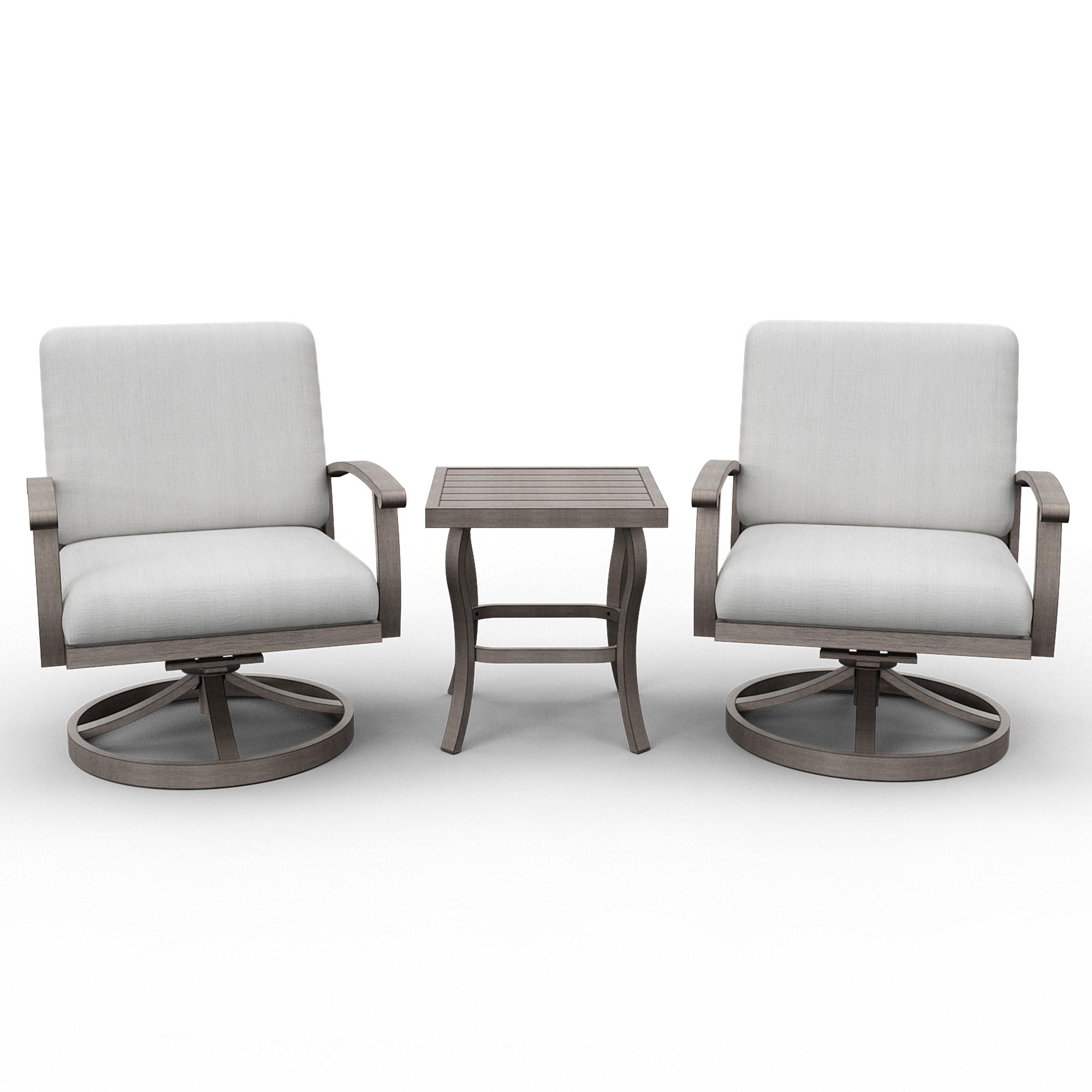  EL-SF3-GM-A2-WL3 3 -Piece Patio Conversation Set with Gray Cushions