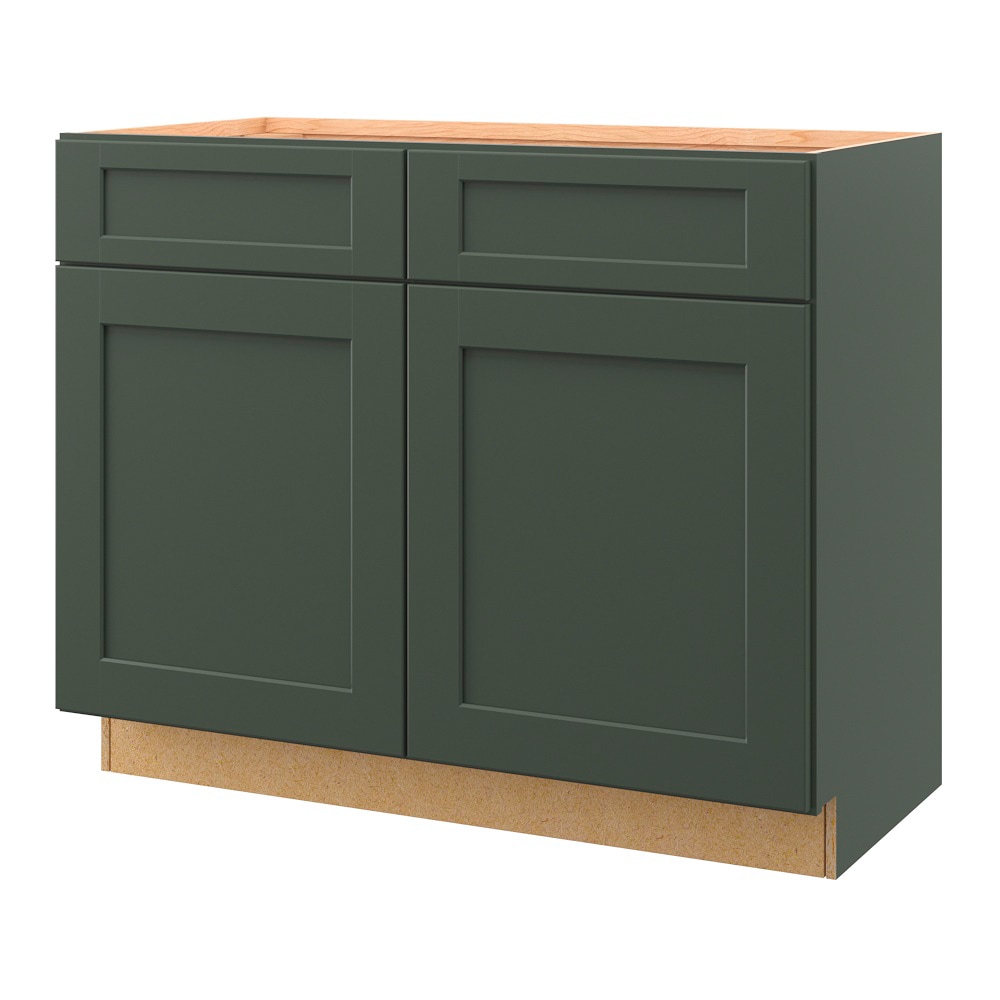 allen + roth 55423GW Galway 42-in Sage Bathroom Vanity Base Cabinet without Top