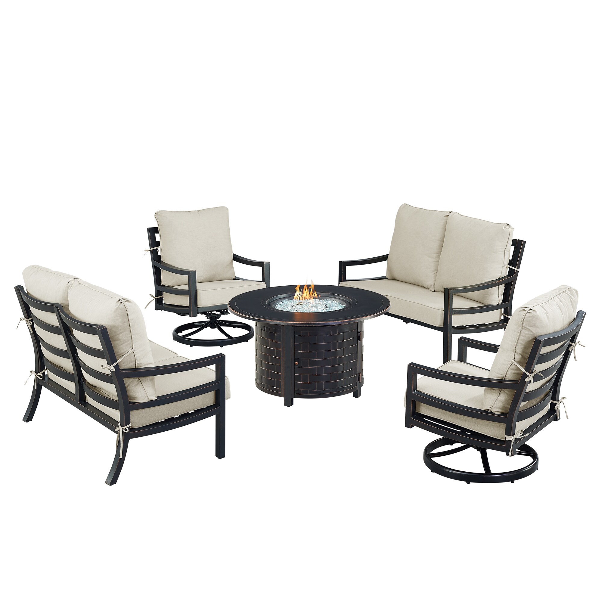 Oakland Living HUDSON2LS2CHRICOLGCU Patio-Conversation-Sets - View #2