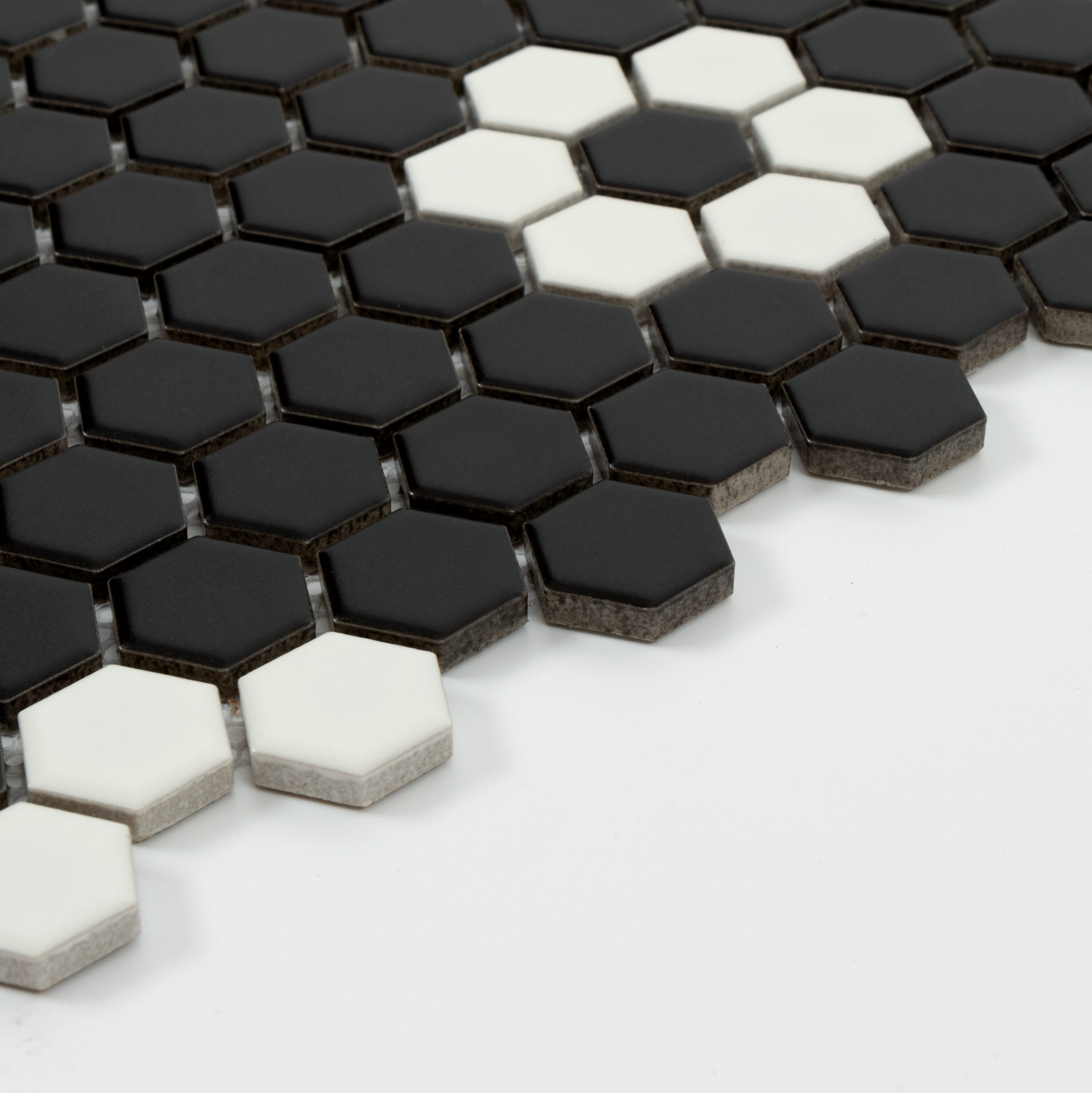 WS Tiles Porcelain Perfection White with Black Flower 10-in x 12-in Matte  Porcelain Hexagon Floor and Wall Tile (9.19-sq. ft/ Carton) in the Tile  department at