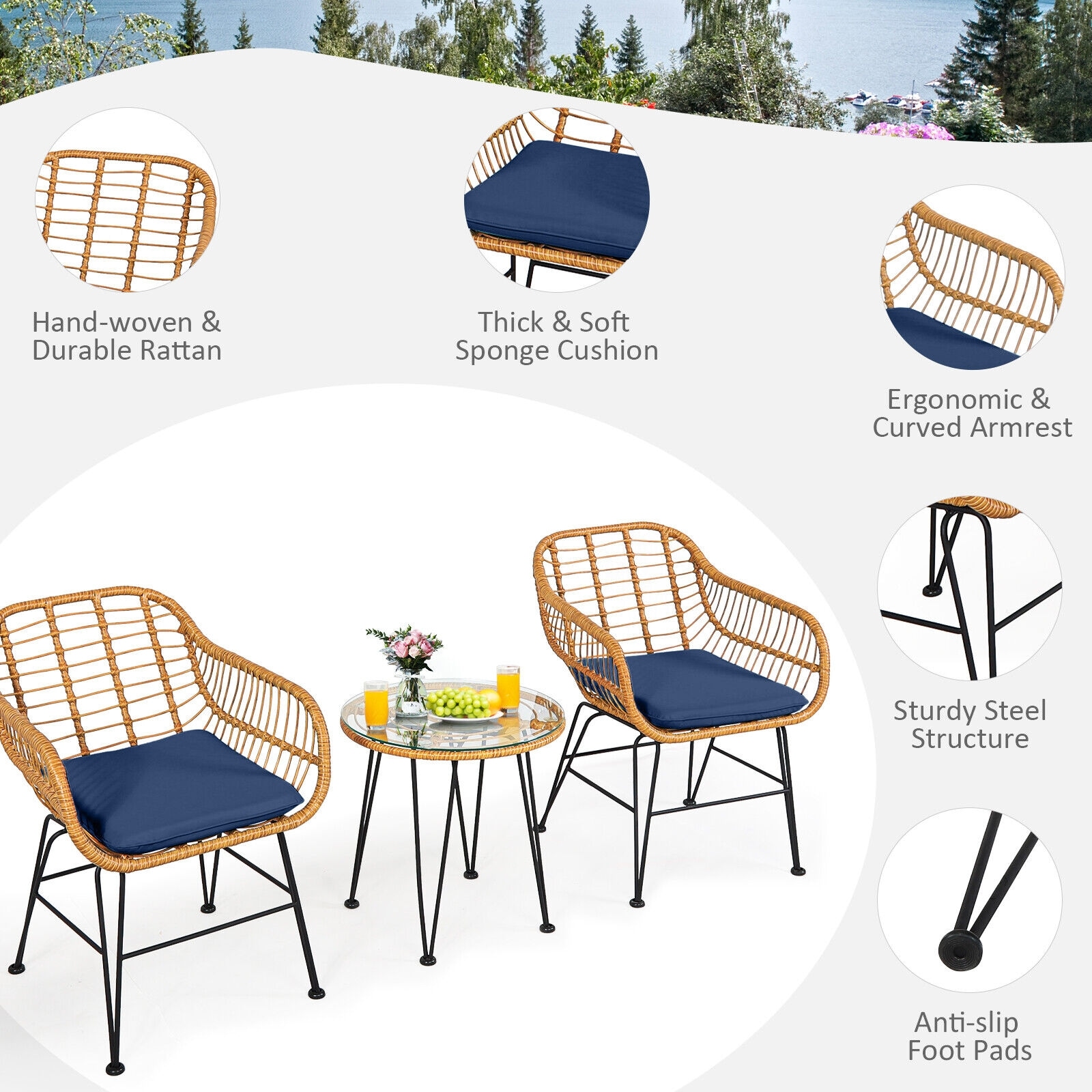 Volenca VOL-9SD59U Patio-Conversation-Sets - View #7