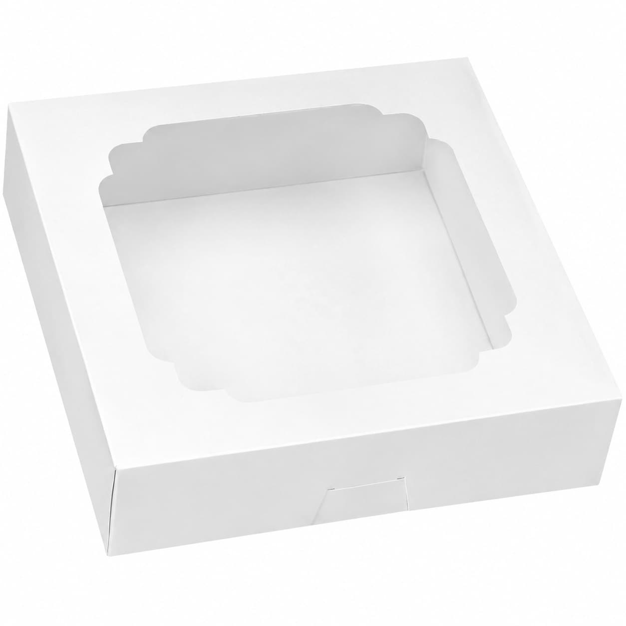 Aoibox  56 Pack 10 x 10 x 2 5 in Square Bakery Boxes with Clear Window for Cakes Cookies Pastries Muffins Donuts