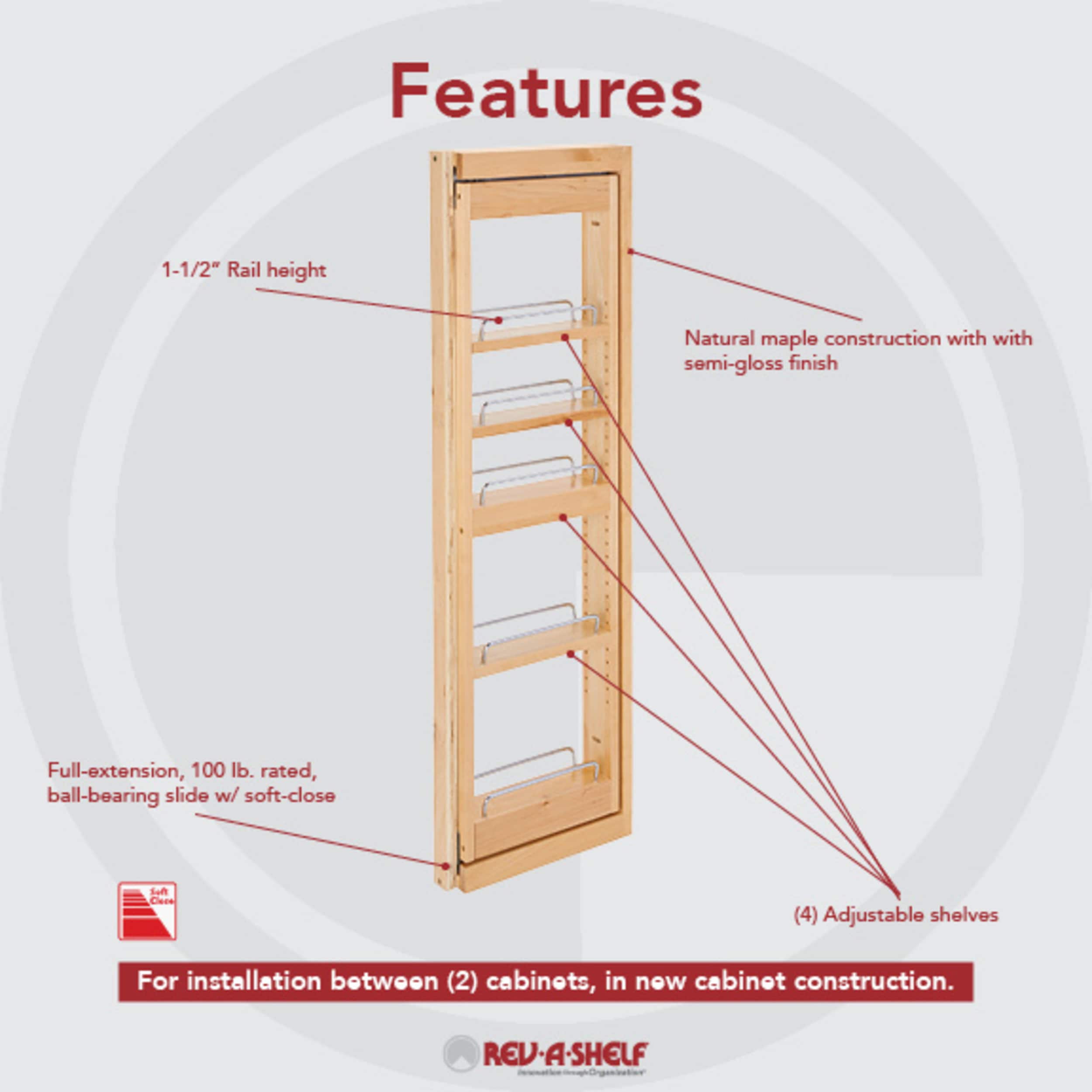 Rev-A-Shelf 432-WFBBSC39-3C Pull-Out-Cabinet-Baskets - View #2