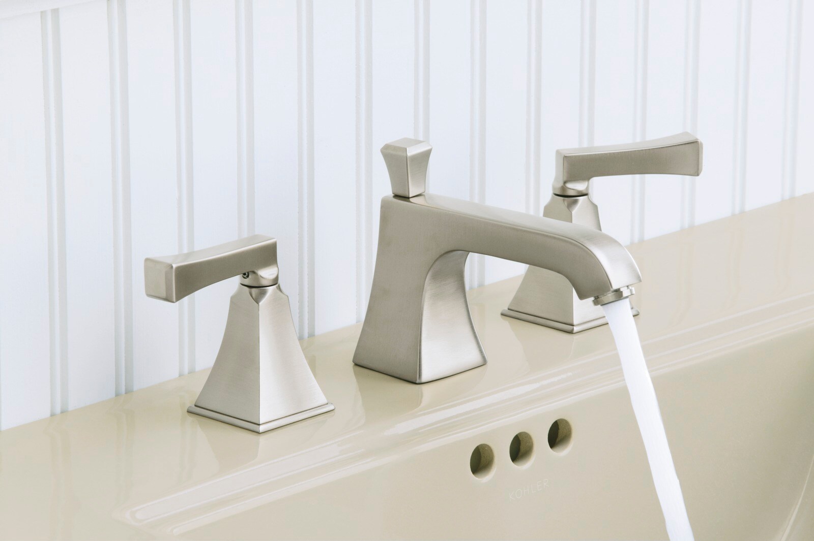 Kohler Memoirs Vibrant Brushed Nickel Widespread 2 Handle Watersense Bathroom Sink Faucet With 7057